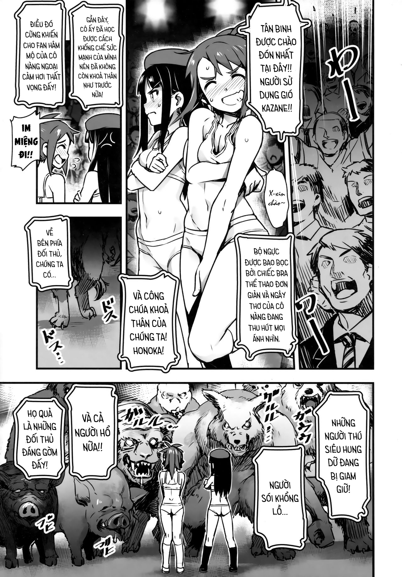 Đọc truyện hentai Công chúa khỏa thân Honoka Heo rừng khổng lồ vs Cô gái tâm linh - Oneshot - A