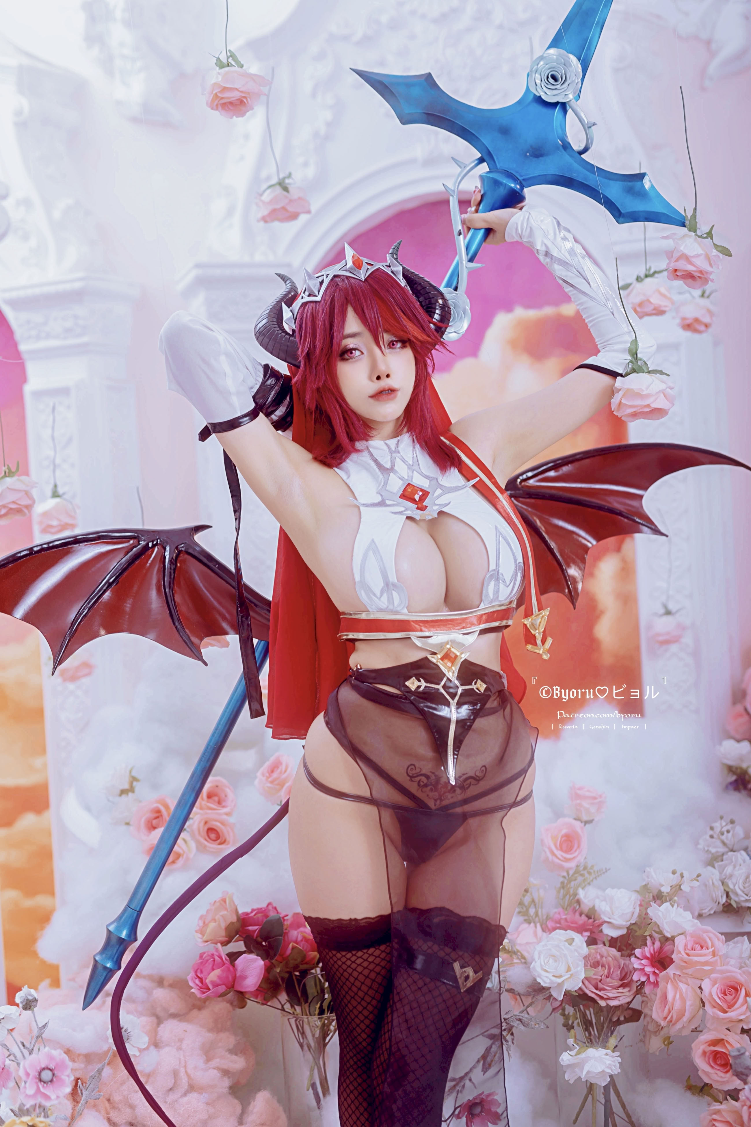 Đọc truyện hentai Tuyển tập Albums siêu phẩm Cosplay - Chap 1215 - Byoru - Rosaria Succubus (Genshin Impact)