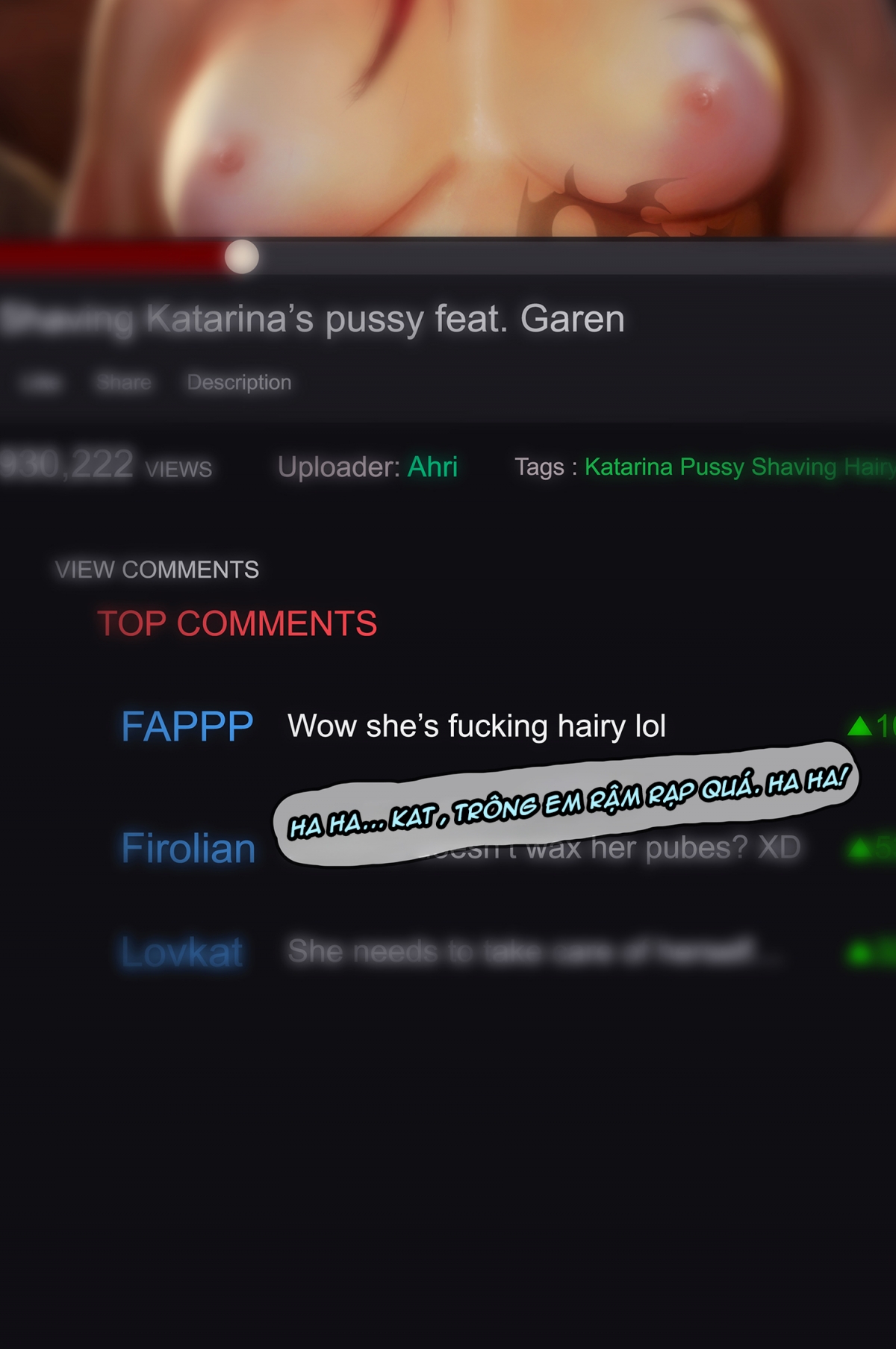 Đọc truyện hentai Cạo Lông Cho Katarina - Oneshot