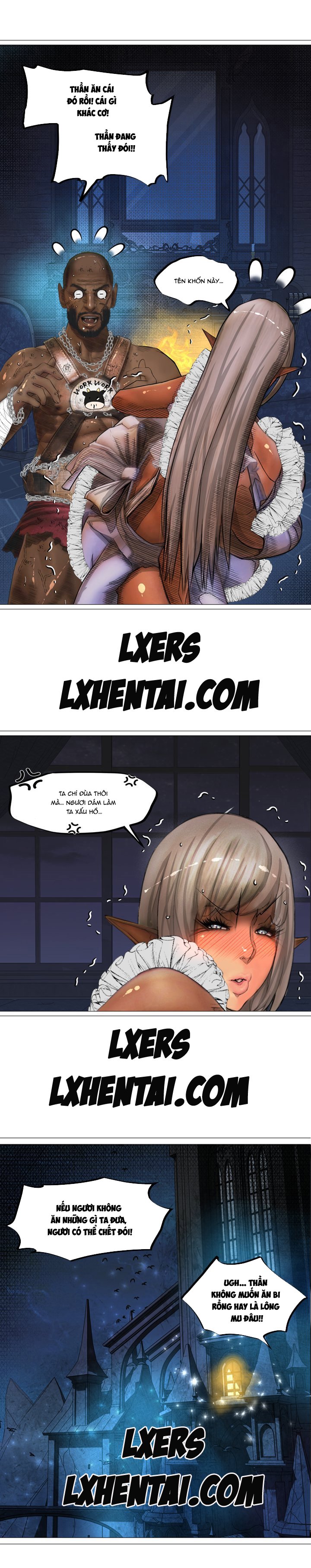 Đọc truyện hentai Nữ Hoàng Dark Elf Và Nô Lệ Orc - Chap 12