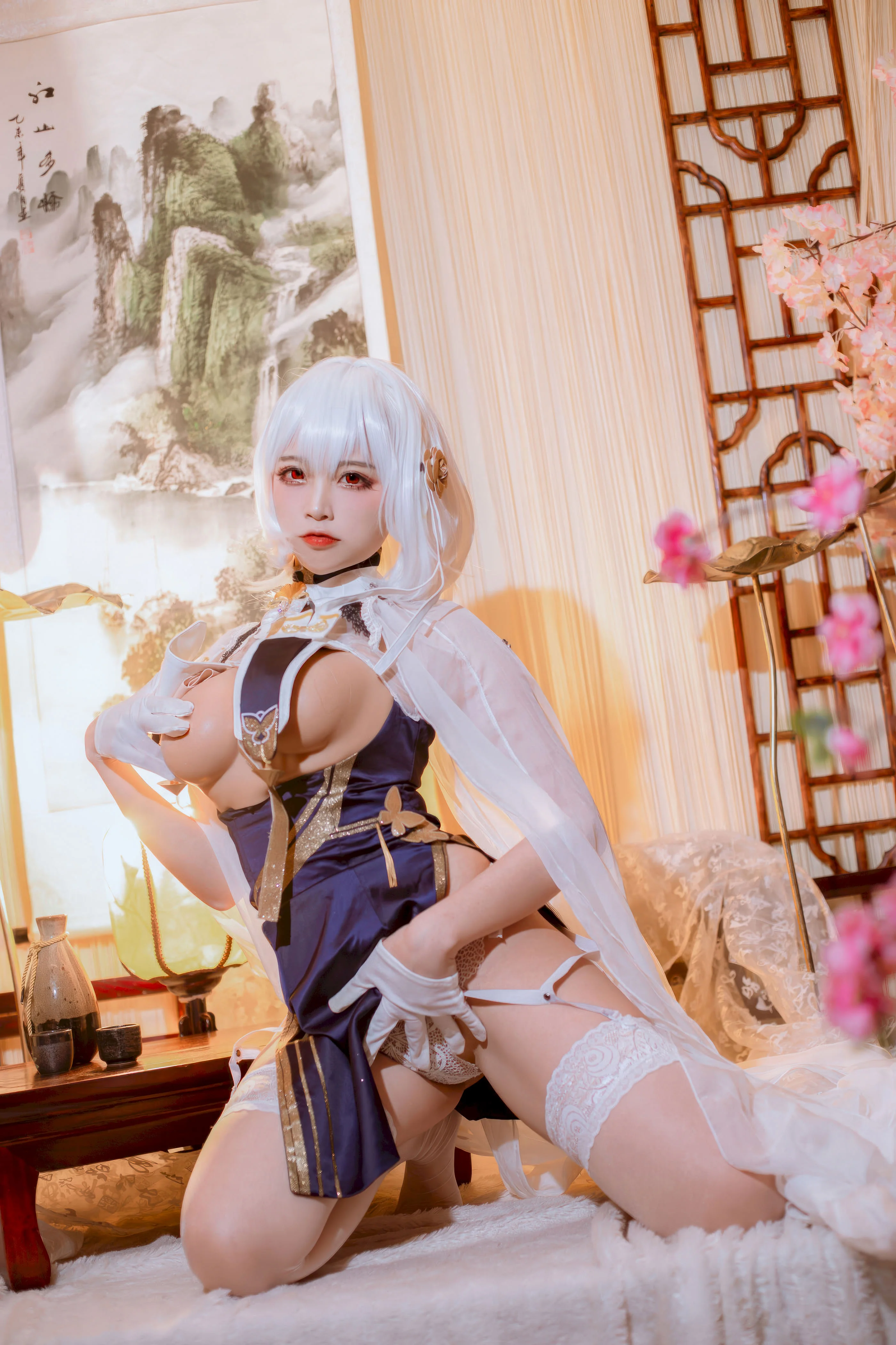 Đọc truyện hentai Tuyển tập Albums siêu phẩm Cosplay - Chap 1313 - Second Lieutenant Nisa - Azur Lane Sirius Cheongsam