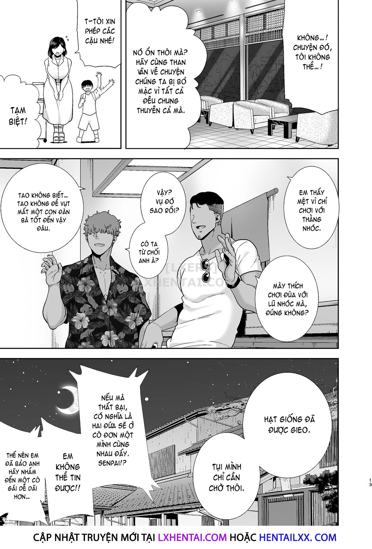 Đọc truyện hentai Natsuzuma ~Natsu, Ryokan, Nanpa Otoko-Tachi Ni Ochita Tsuma~ - Chap 1 - Có che