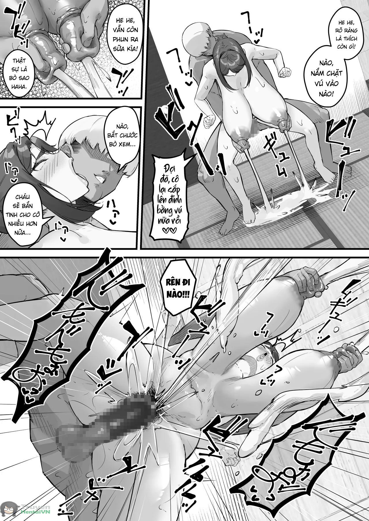Đọc truyện hentai (Kuchi VE) Chara Otoko ni Netorareru Tare Deka Onba san 1 - Oneshot