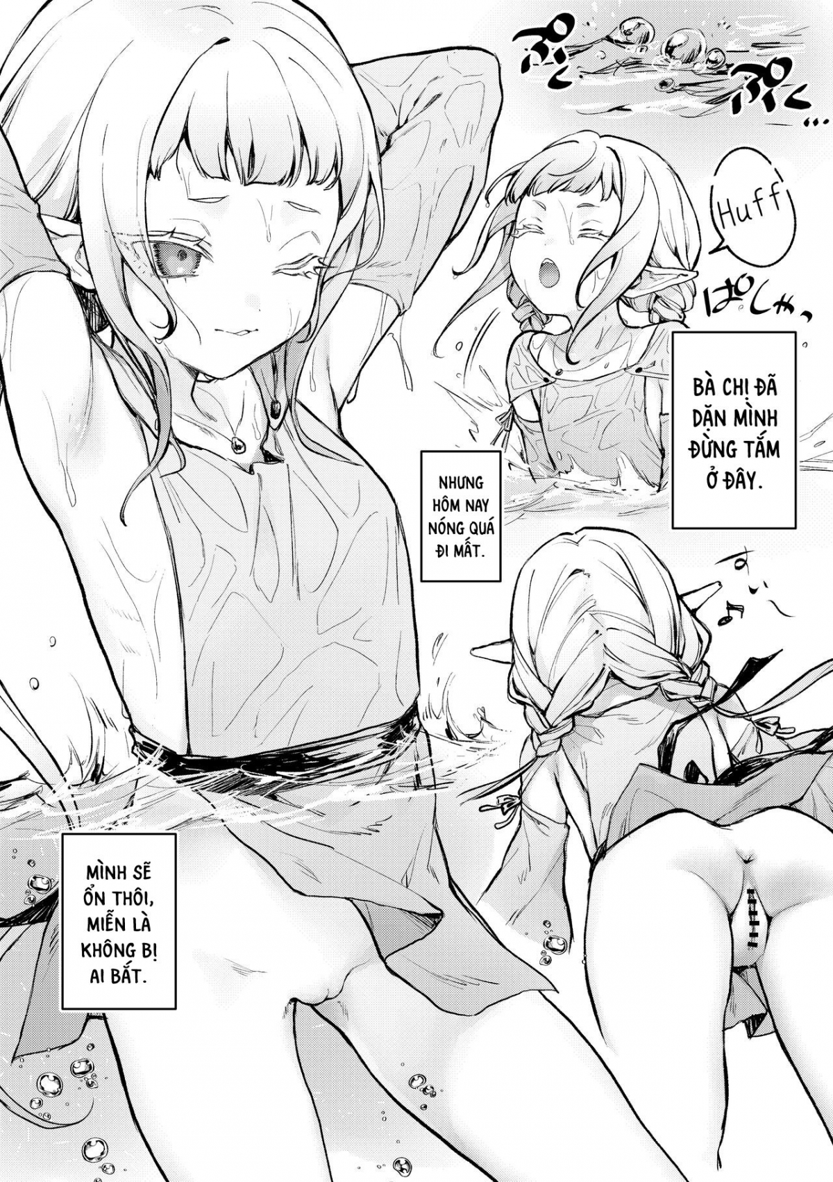 Đọc truyện hentai Câu chuyện về be Elf bị trêu đùa bởi Slime - Oneshot