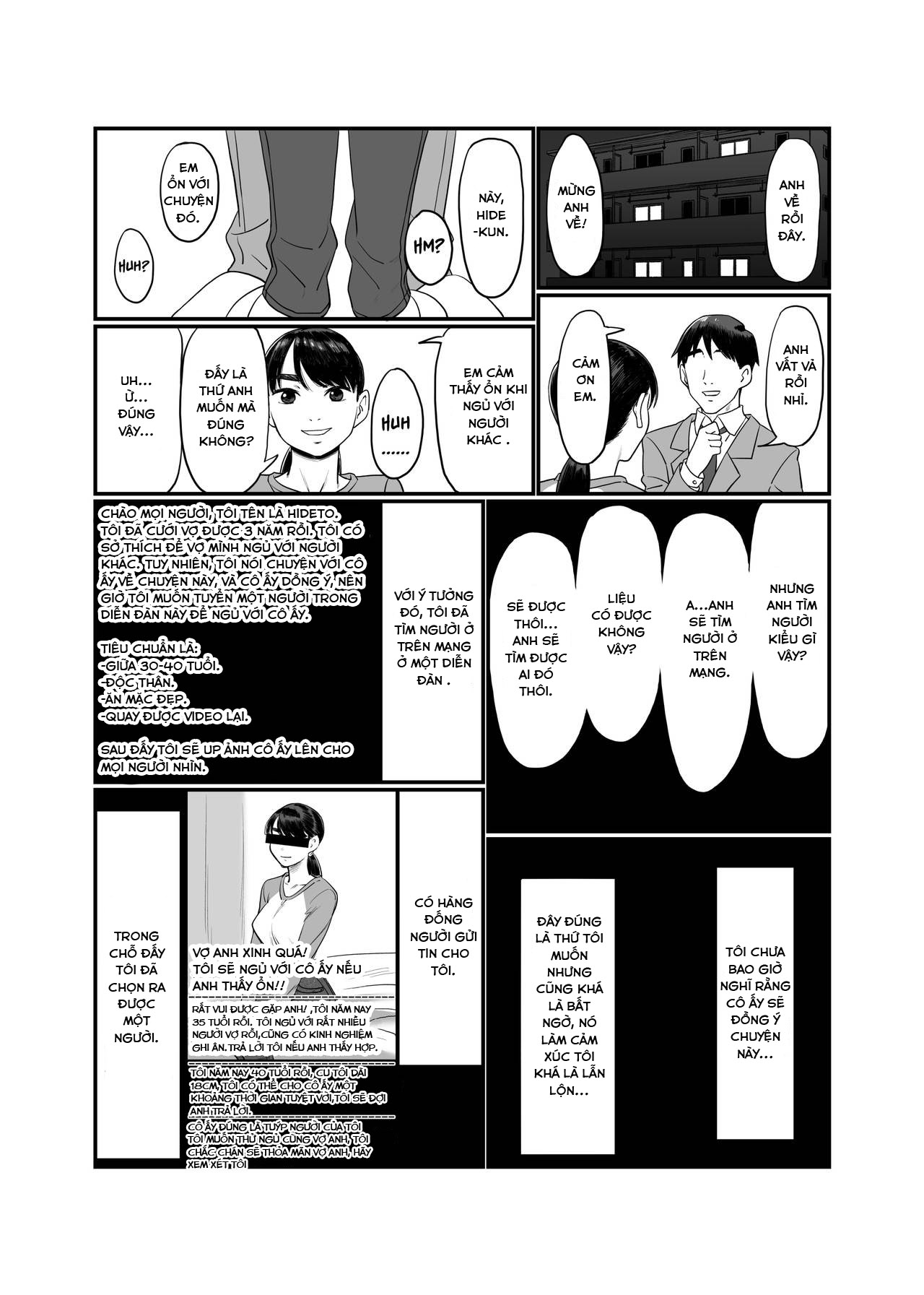 Đọc truyện hentai Tsuma O Dakaseru Otto-Tachi - Oneshot - Có che