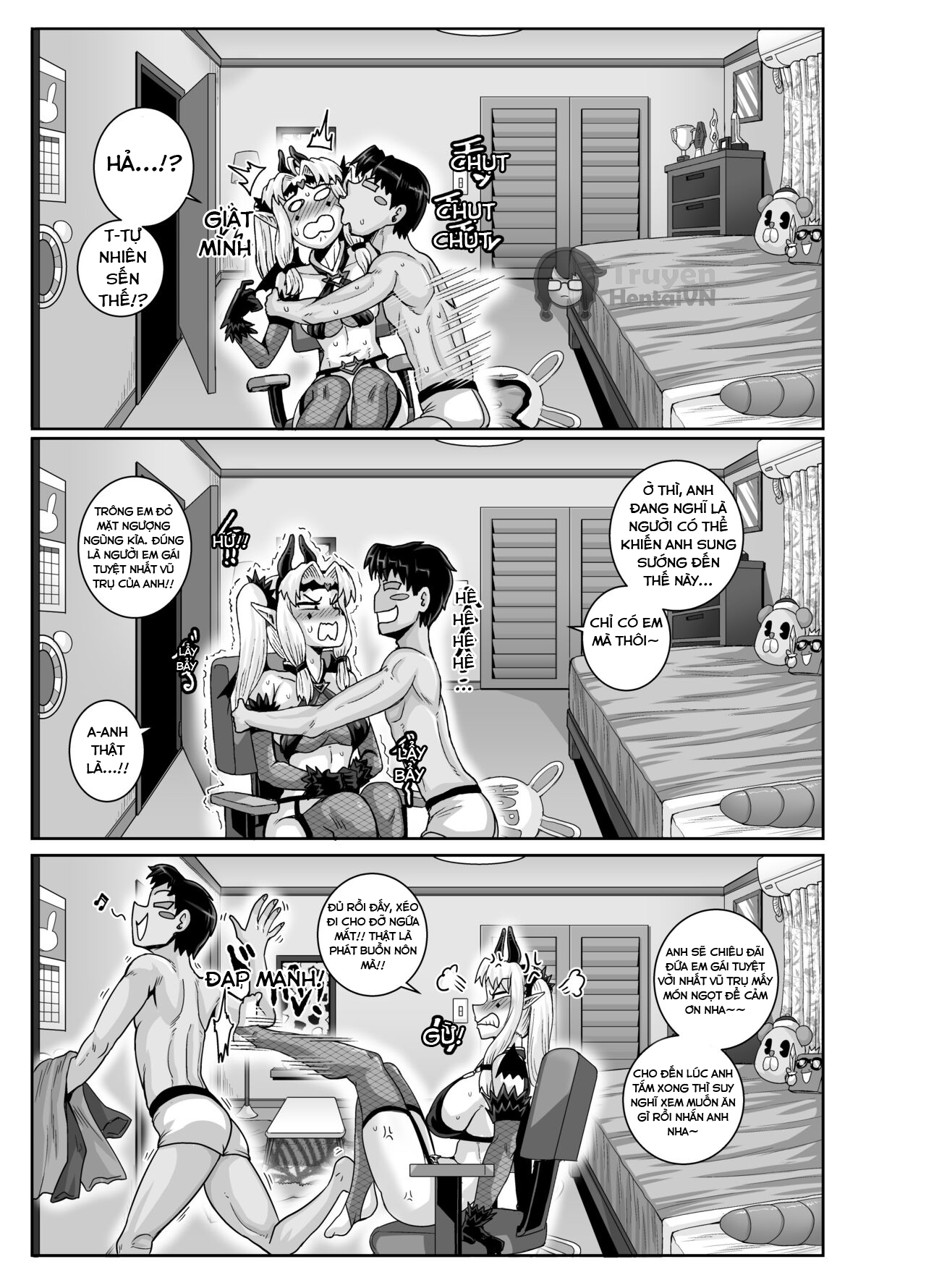 Đọc truyện hentai Dạy dỗ con em gái phiền phức này bằng cá chà bặc - Chap 3