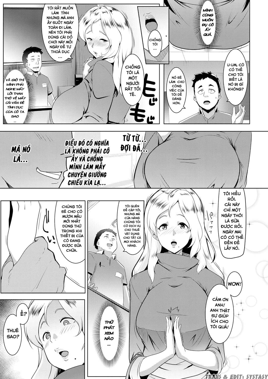 Đọc truyện hentai A Blonde Housewife's New Toy - Oneshot