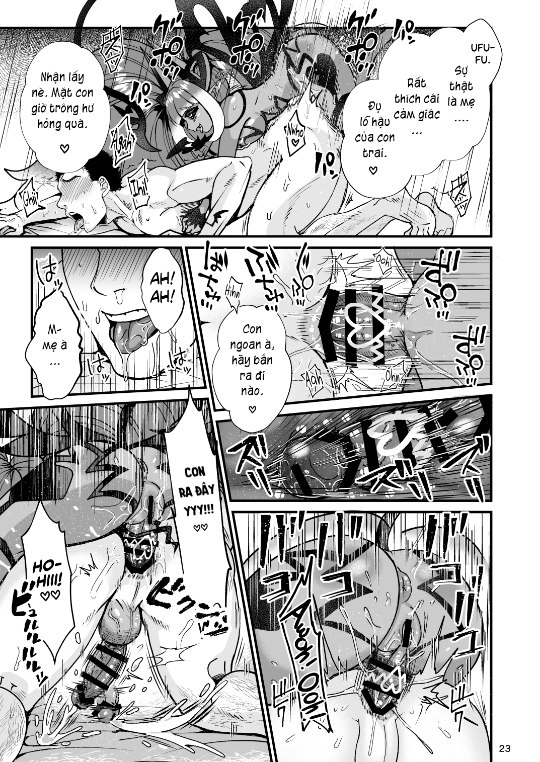 Đọc truyện hentai Futanari Devil Mama no Mesu ni Naru - Oneshot.