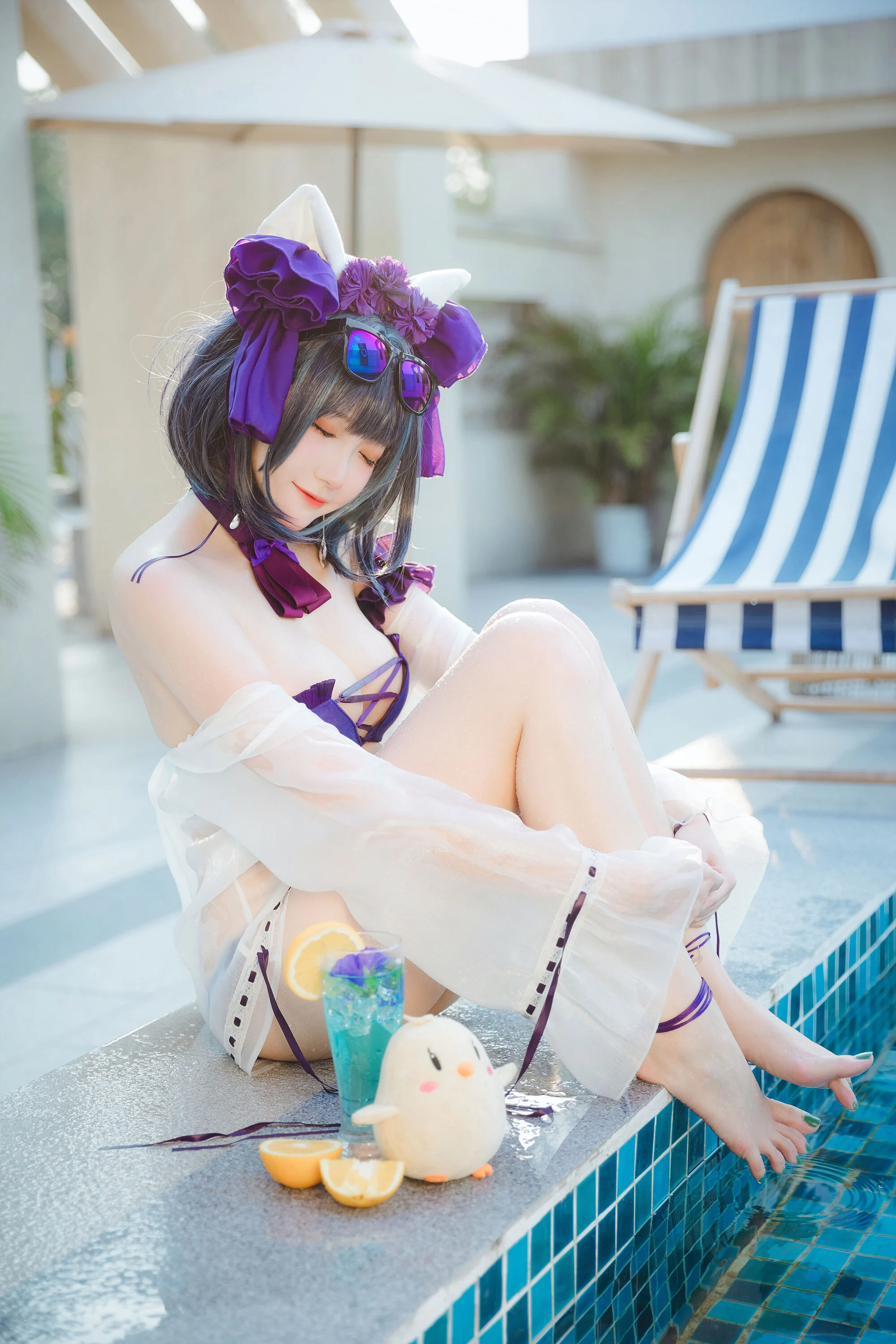 Đọc truyện hentai Tuyển tập Albums siêu phẩm Cosplay - Chap 367 - Guahi Sauce - Cheshire Swimsuit