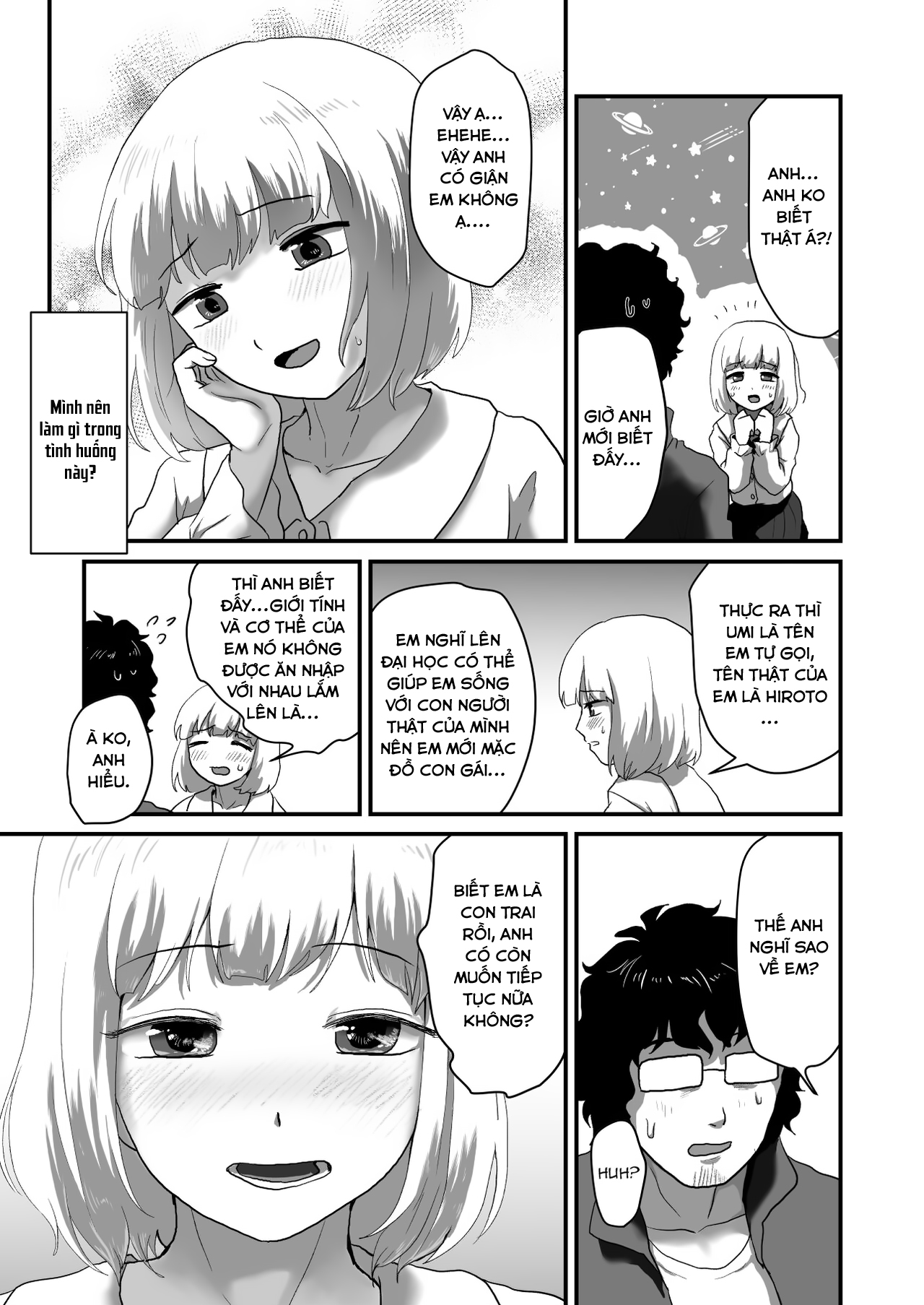 Đọc truyện hentai Liệu bạn có còn cảm thấy khó khăn khi biết tôi là nam không - Oneshot