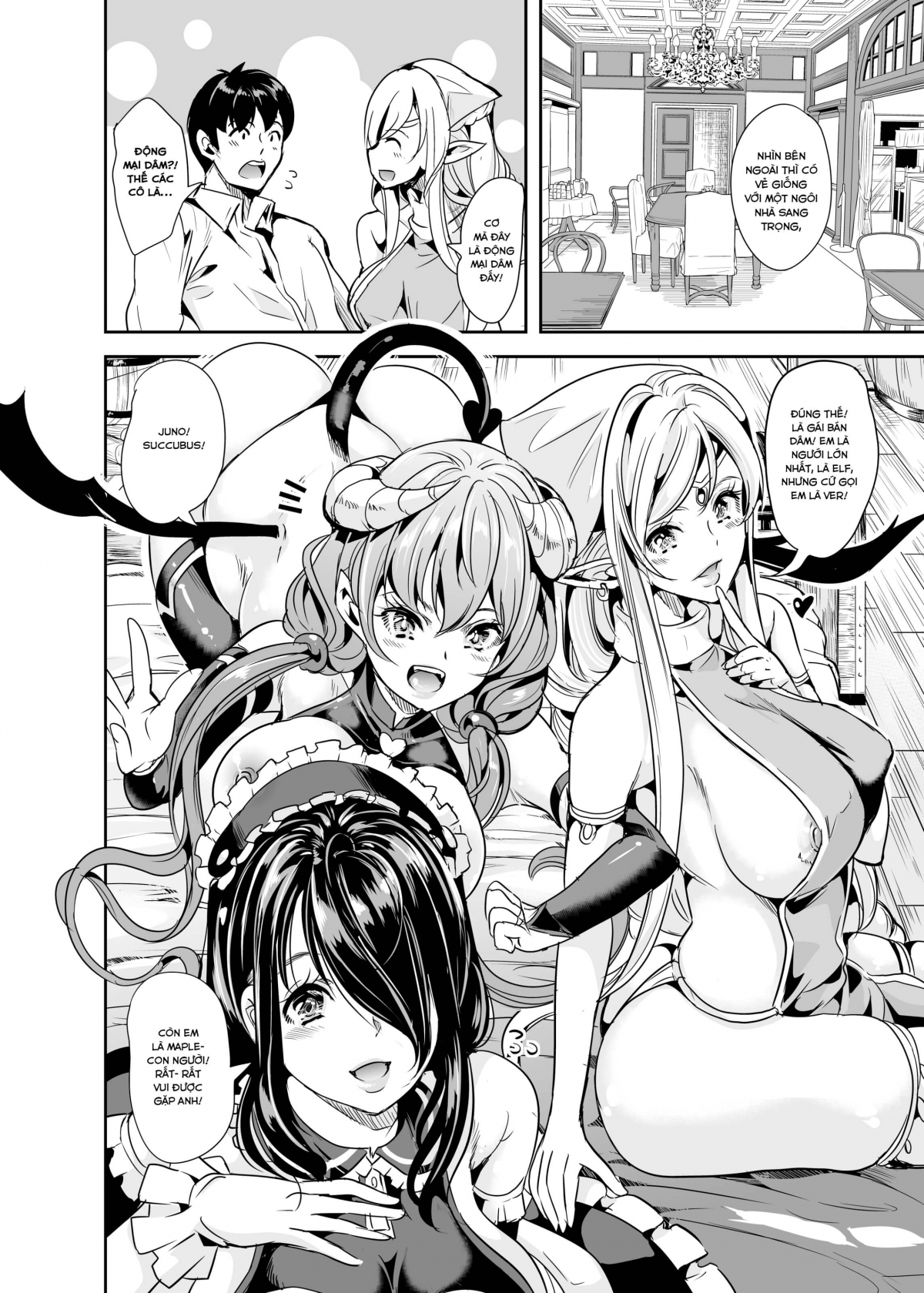 Đọc truyện hentai Dàn Harem tại dị giới - Chap 1