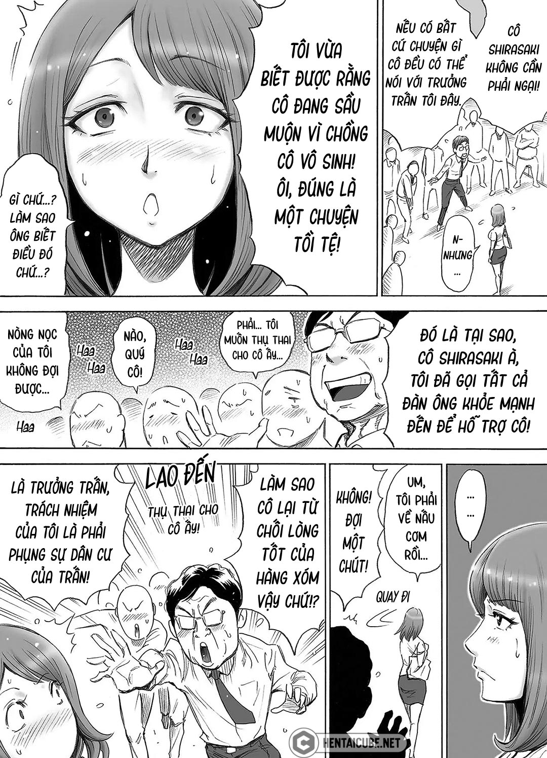 Đọc truyện hentai Toàn thị trấn giúp một người vợ có thai - Chap 1