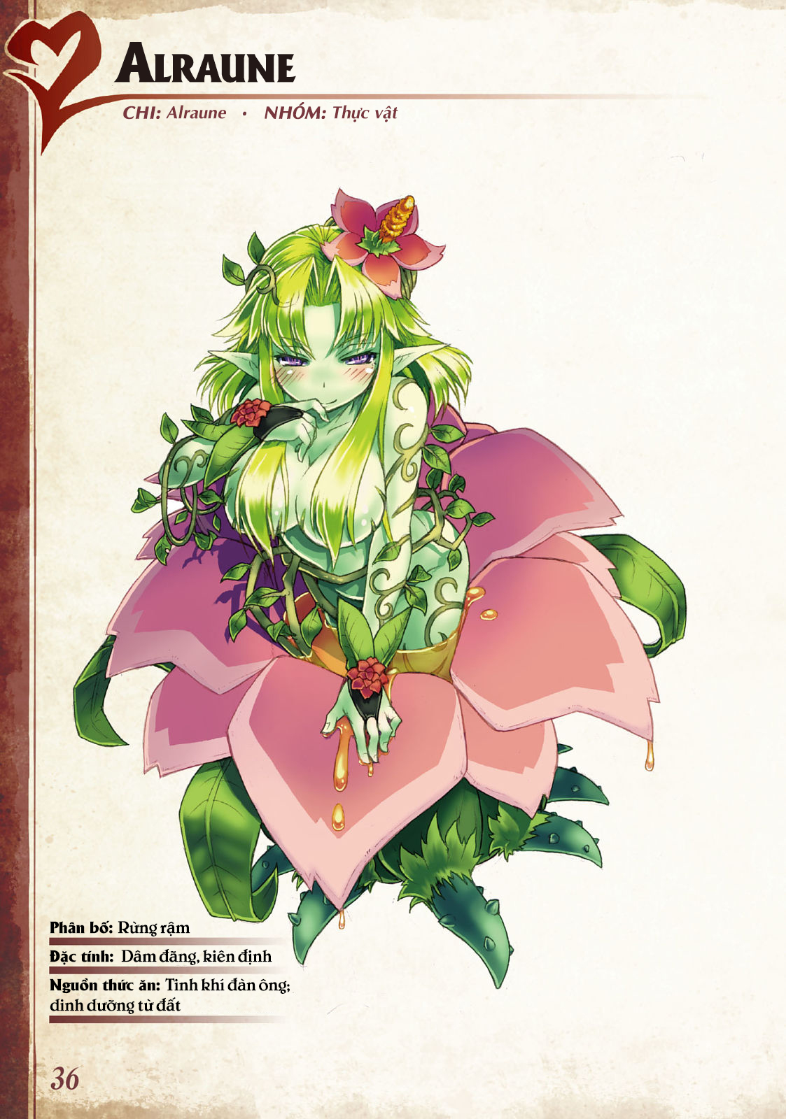 Đọc truyện hentai Bách khoa toàn thư Monstergirl - 012: Alraune