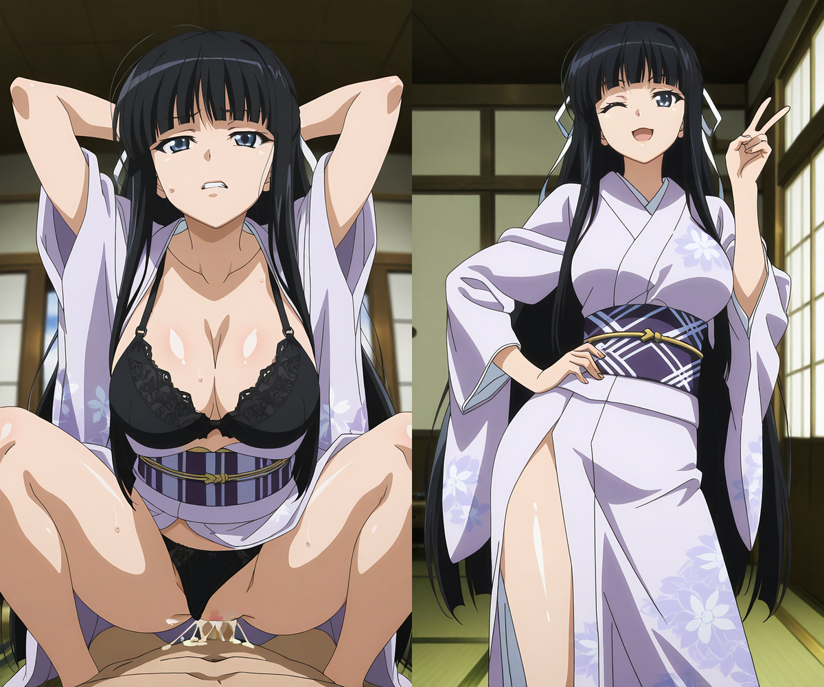 Đọc truyện hentai Tuyển tập Albums Art hentai - Chap 470 - Half-naked sex with Ichiyo-chan in a kimono