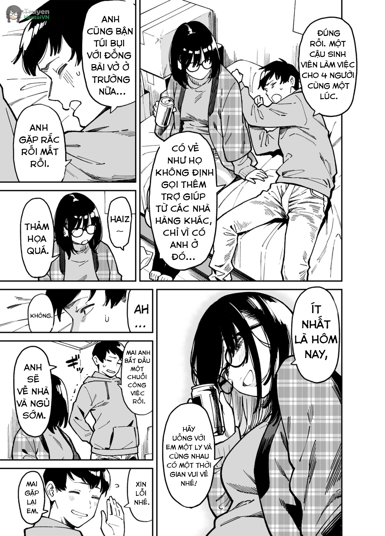 Đọc truyện hentai Comforted by the Sloppy Girl Next Door - chap 2