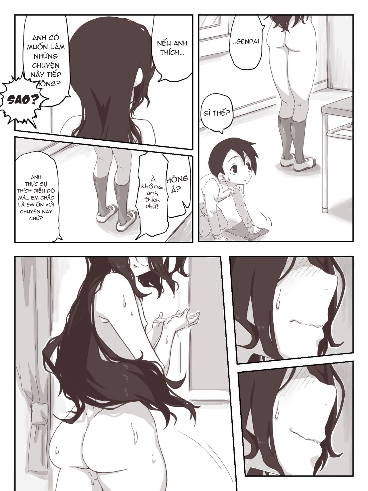Đọc truyện hentai Senpai, hãy ra trên tay em - Oneshot