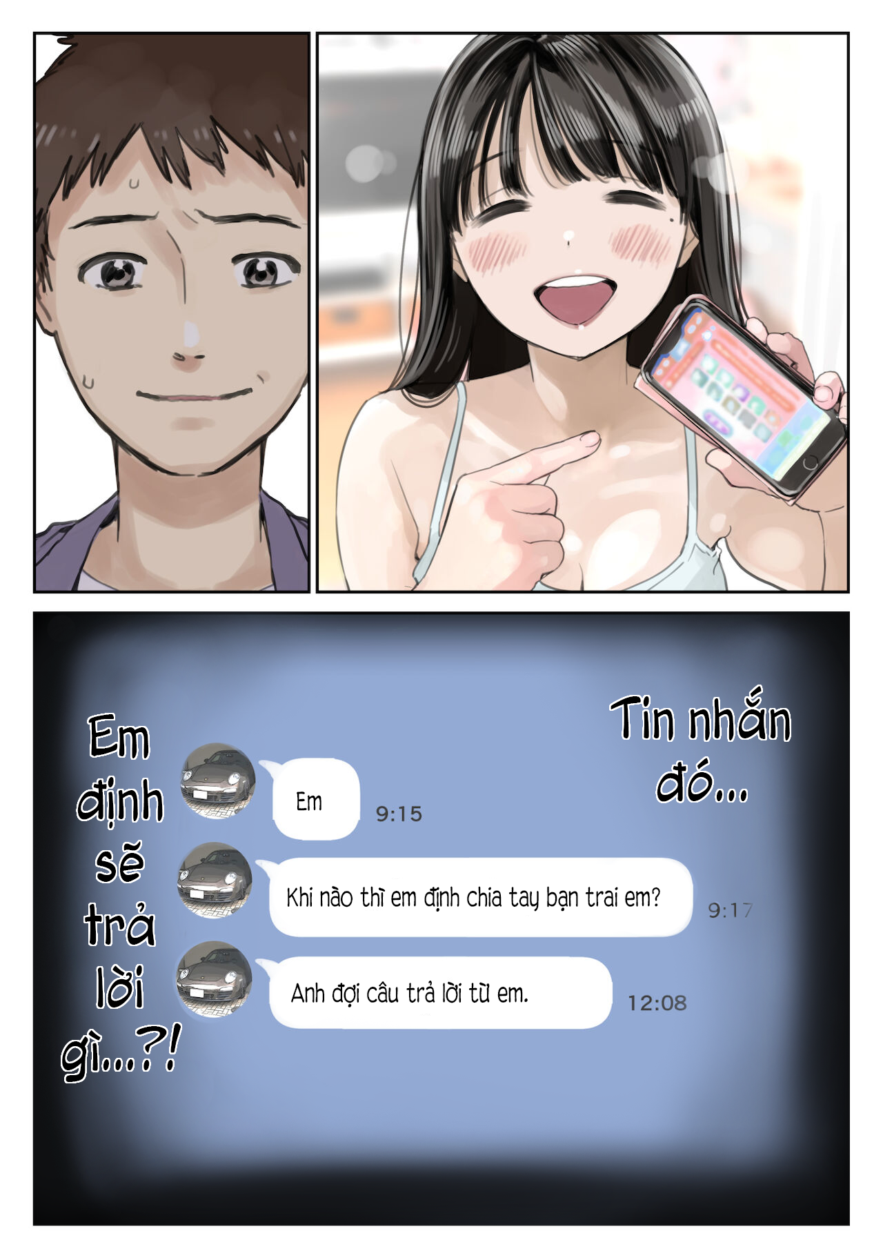 Đọc truyện hentai Phát hiện sừng khi xem trộm điện thoại bạn gái (Phần 2) - Chap 1: Quay đầu là bờ