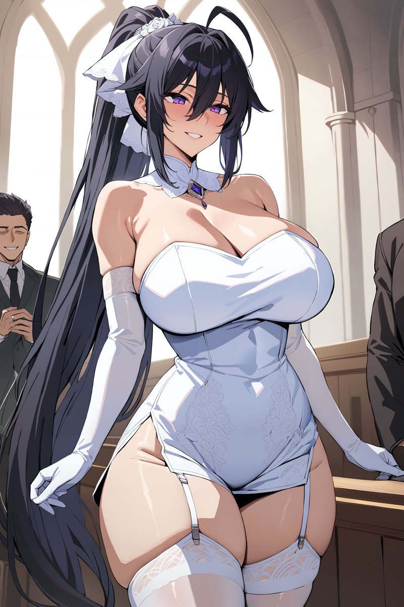 Đọc truyện hentai Tuyển tập Albums Art hentai - Chap 85 - Váy cưới bẩn - Himejima Akeno