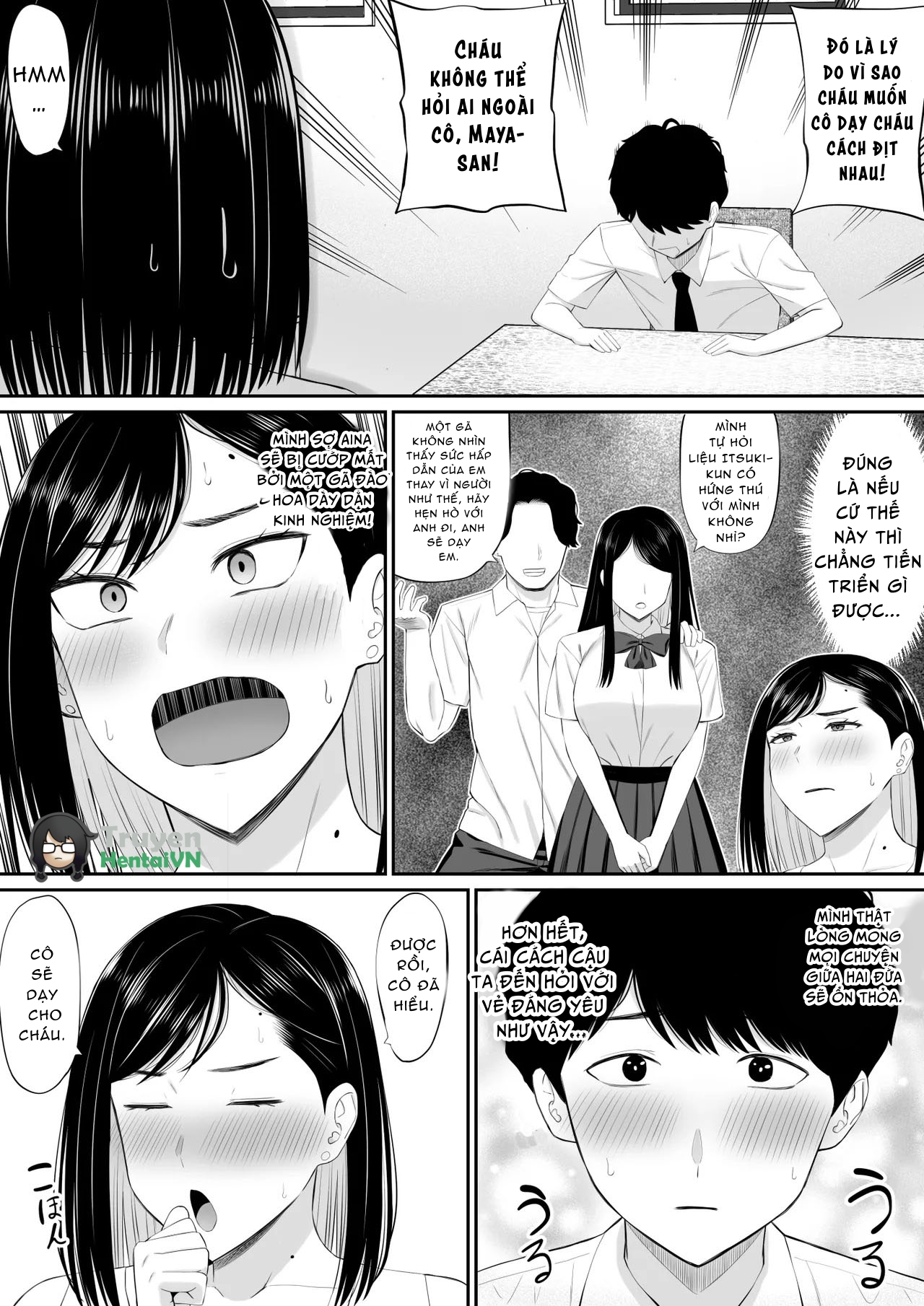 Đọc truyện hentai Sewayaki Kaa-san Musume no Kareshi ni Tanomarete Hitohada Nugu - Oneshot
