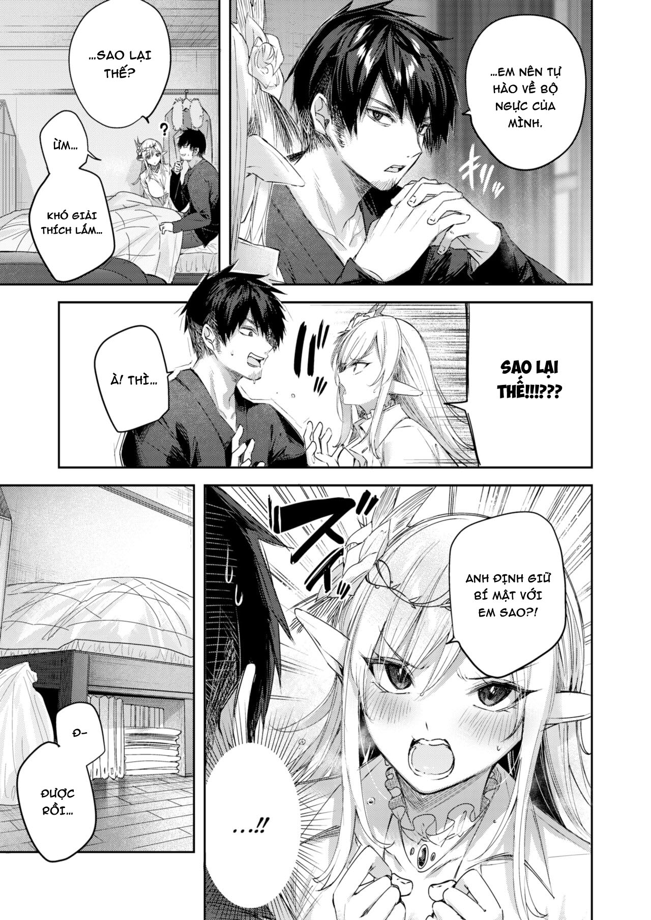 Đọc truyện hentai Anh chàng thợ săn và cô yêu tinh may mắn - Chap 3