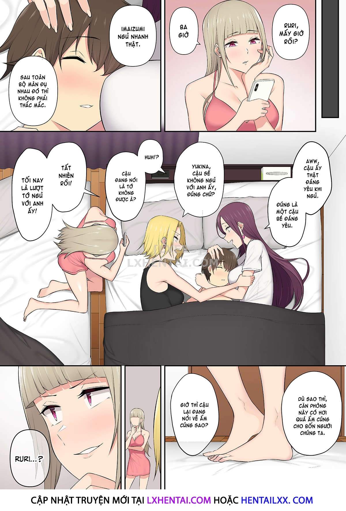 Đọc truyện hentai Imaizumi đưa cả bầy Gyaru về nhà mình - Chap 3