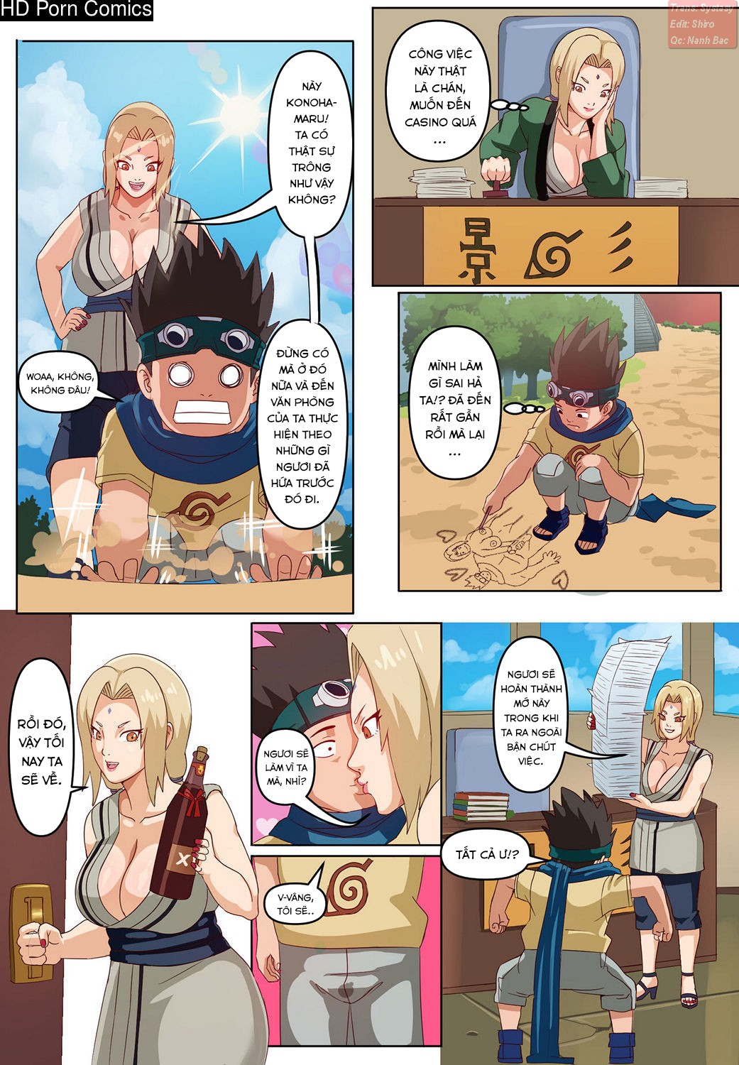Đọc truyện hentai Tsunade & Konohamaru comic porn - Oneshot