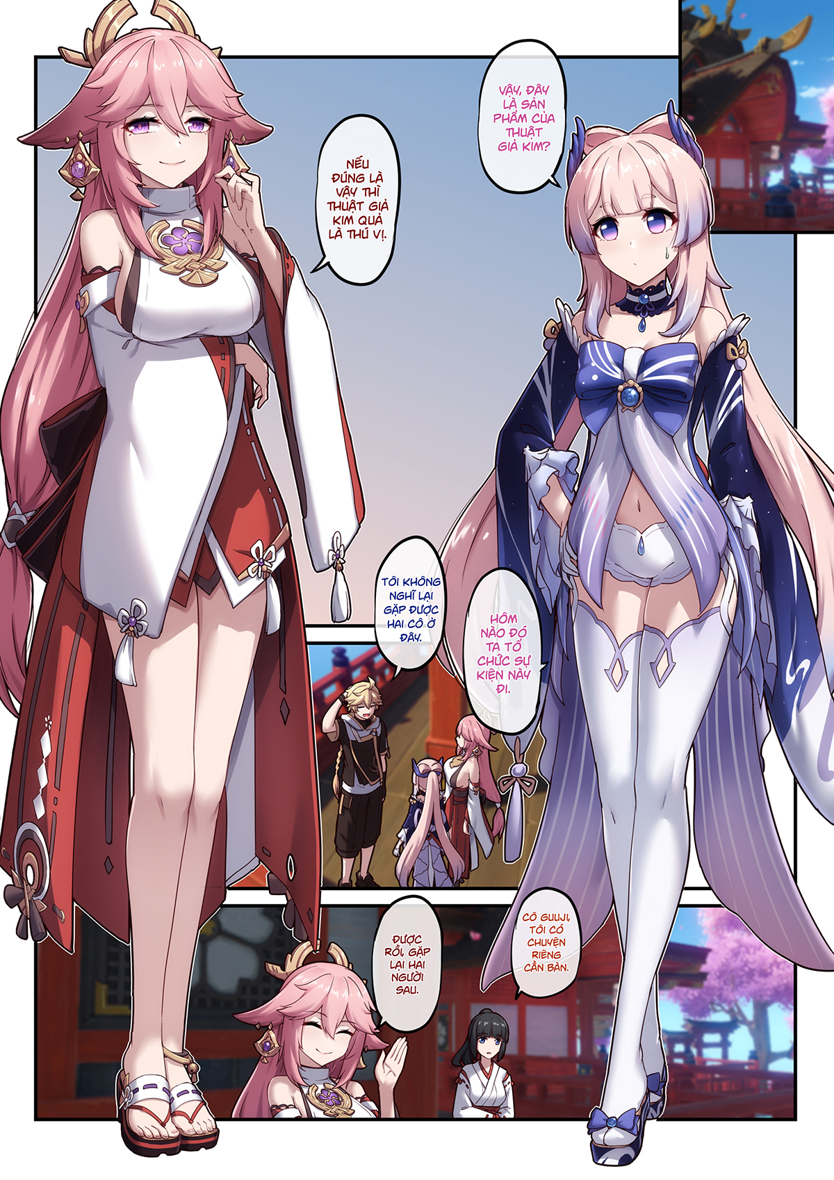 Đọc truyện hentai Kokomi và Miko  Cuộc chiến tình yêu - Oneshot