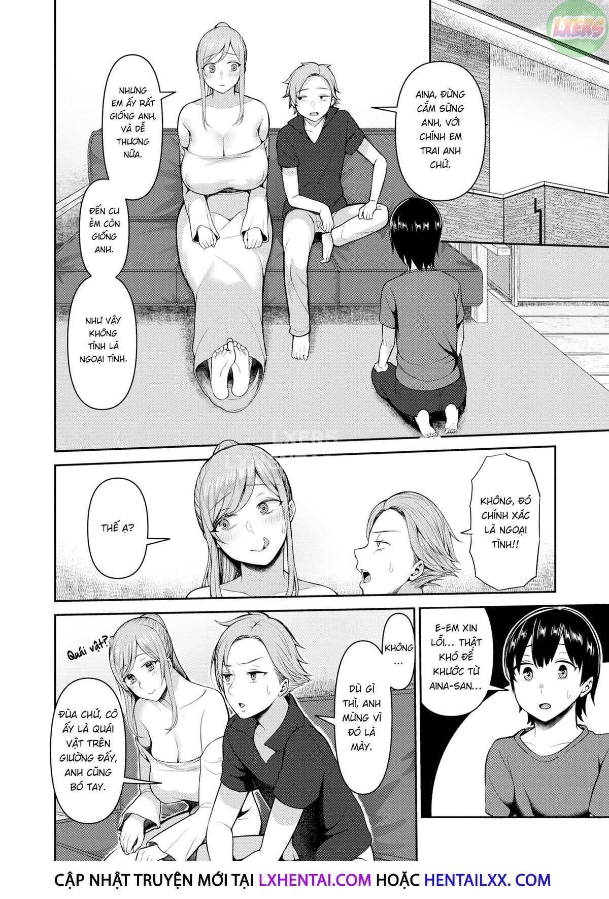 Đọc truyện hentai Chị gái mới - Chap 2 ~Threesome With Brothers~ | END