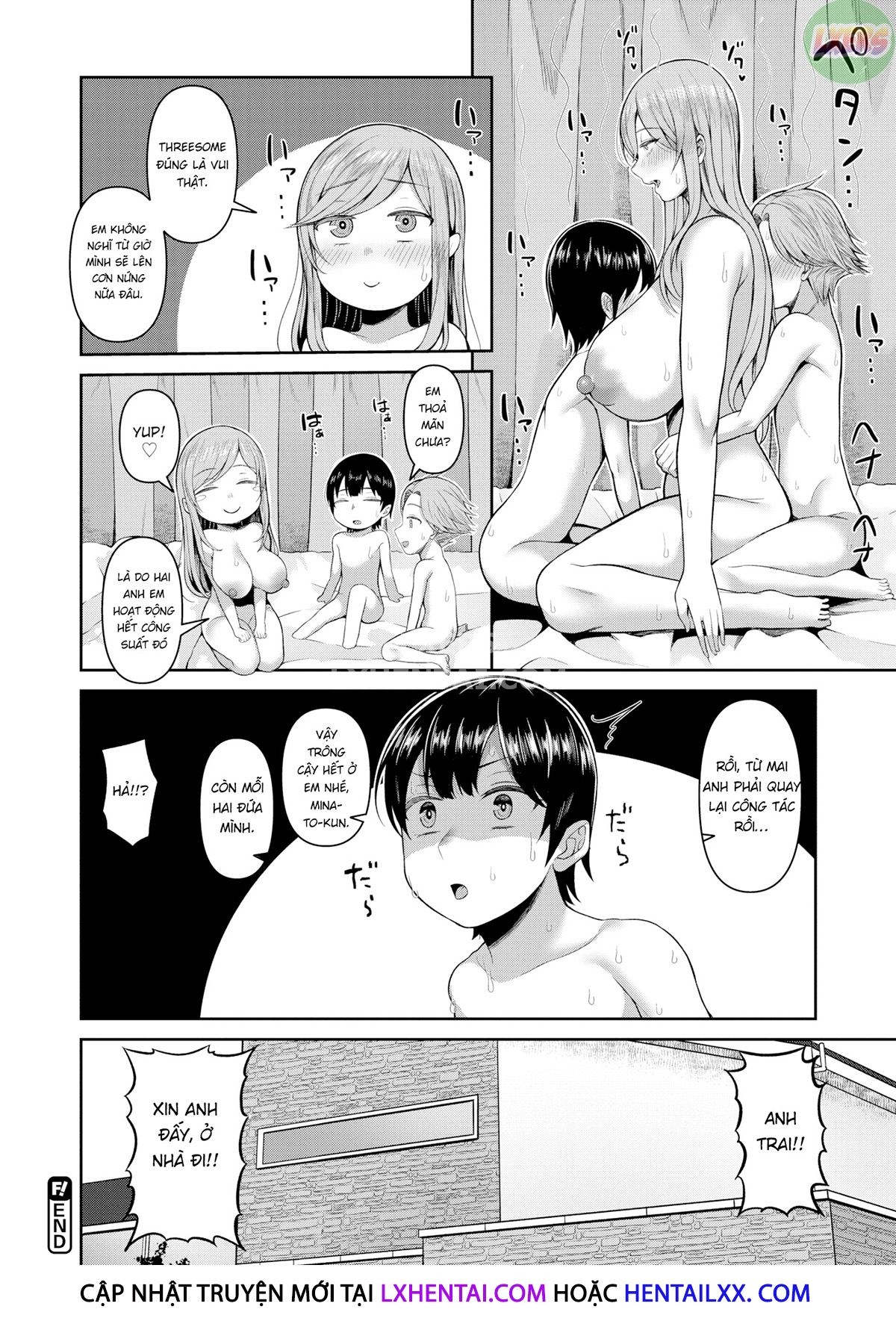Đọc truyện hentai Chị gái mới - Chap 2 ~Threesome With Brothers~ | END