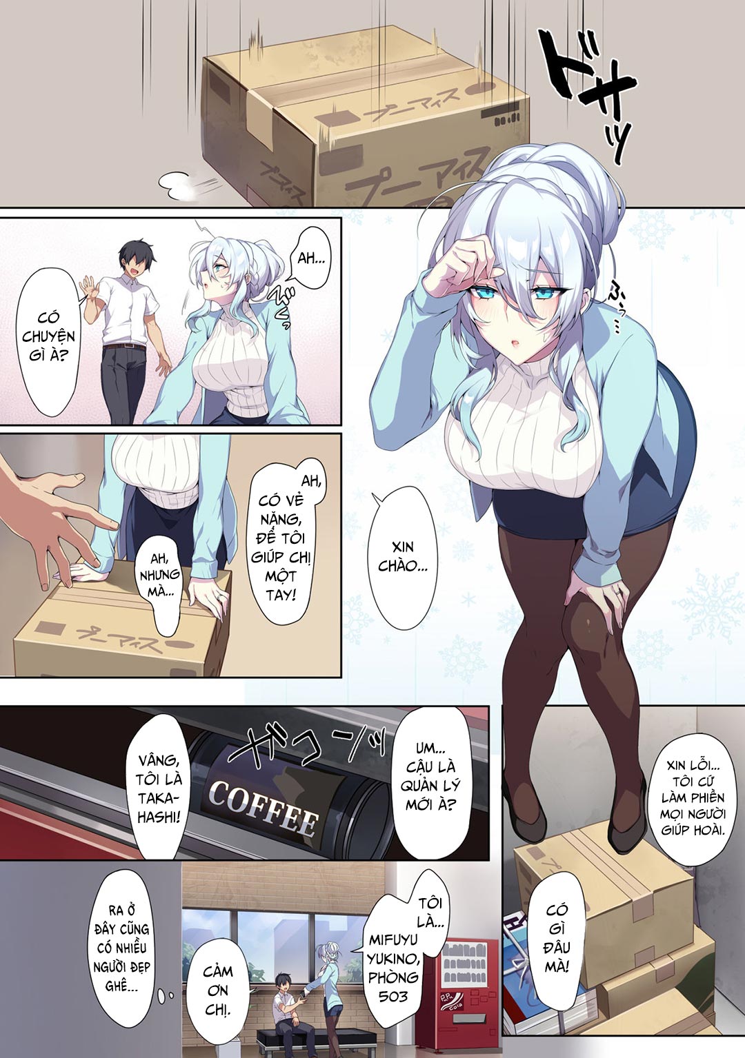 Đọc truyện hentai Hitozukiai Ga Nigate Na Miboujin No Yukionna-San To Noroi No Yubiwa - Chap 1 - Có che