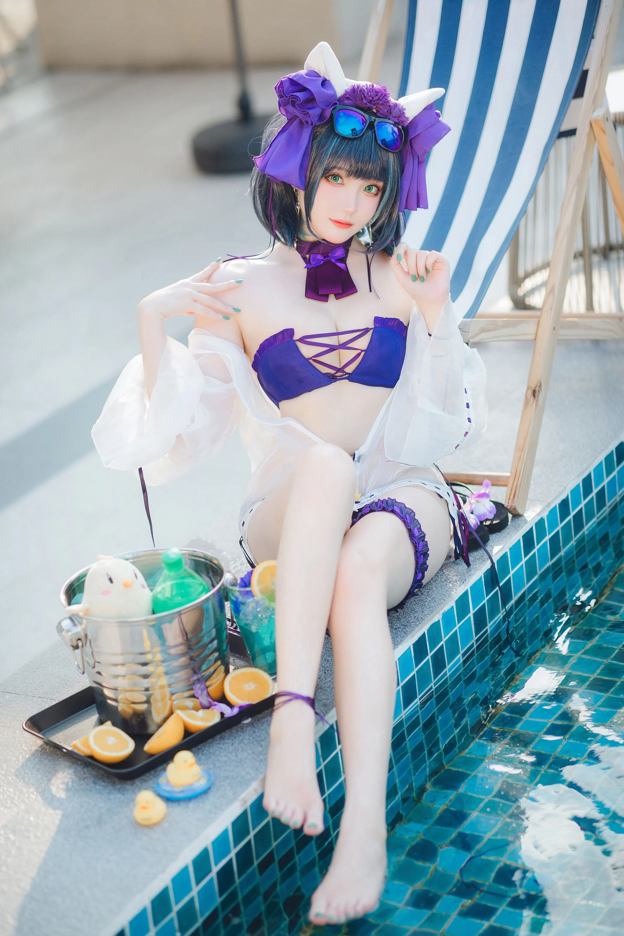 Đọc truyện hentai Tuyển tập Albums siêu phẩm Cosplay - Chap 367 - Guahi Sauce - Cheshire Swimsuit
