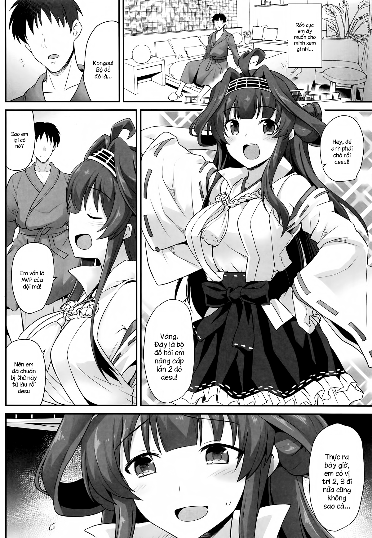 Đọc truyện hentai Kongou-chan to Love Love Shinkon Play - Oneshot