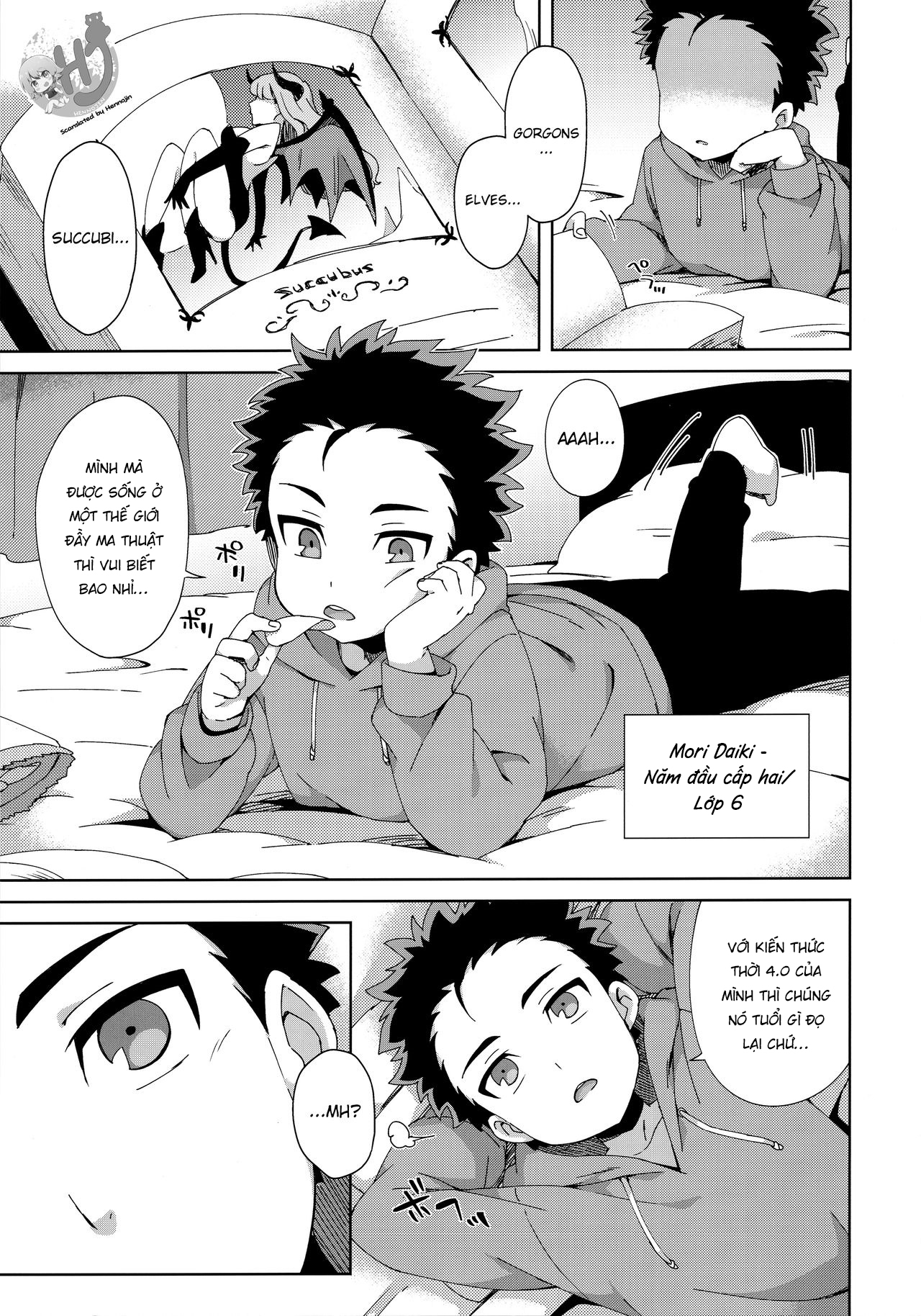 Đọc truyện hentai Hajimete wa Succubus - Oneshot