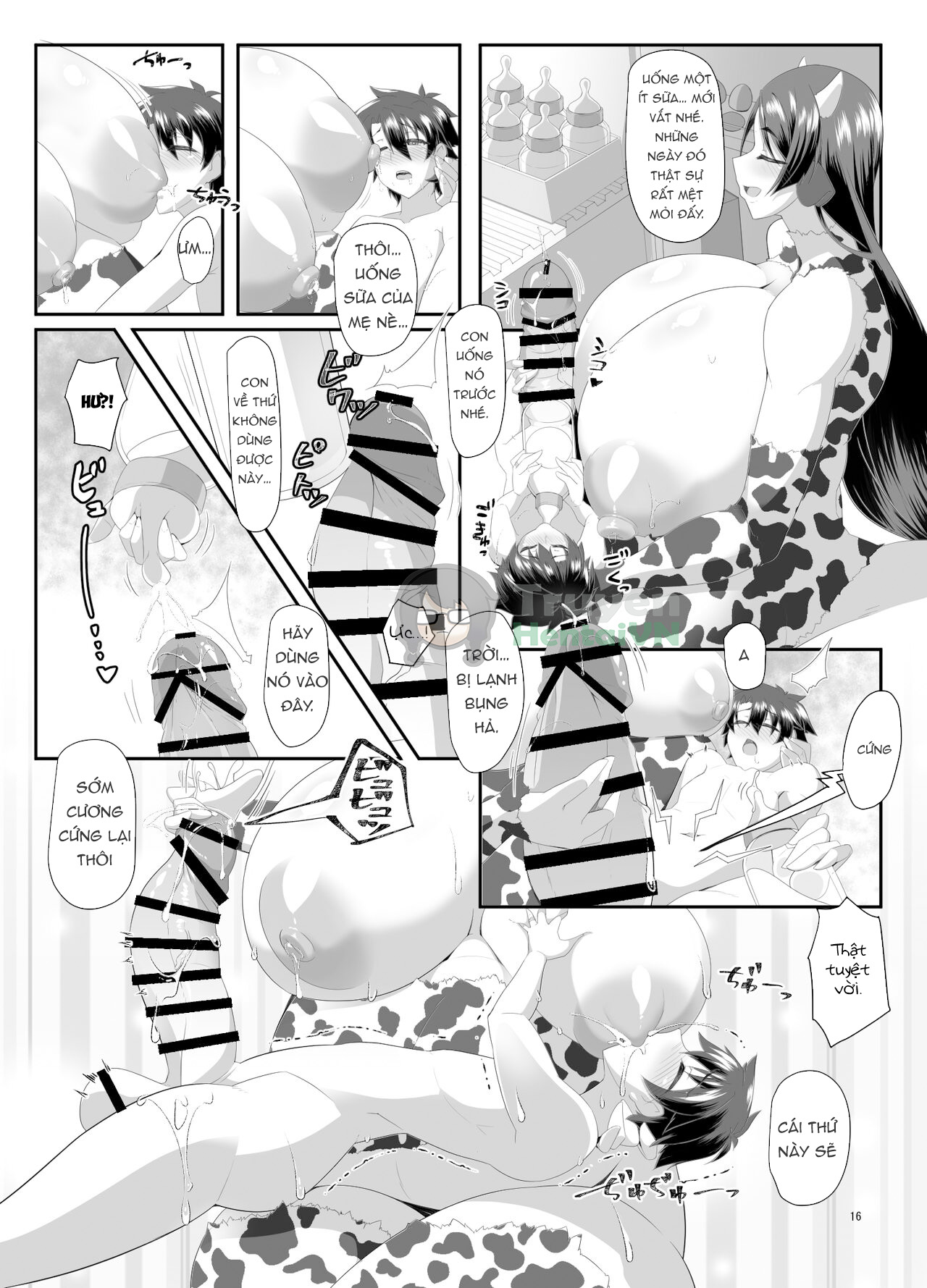 Đọc truyện hentai Ushi Haha to Hitomi Au (Fate/Grand Order) - vú hồng