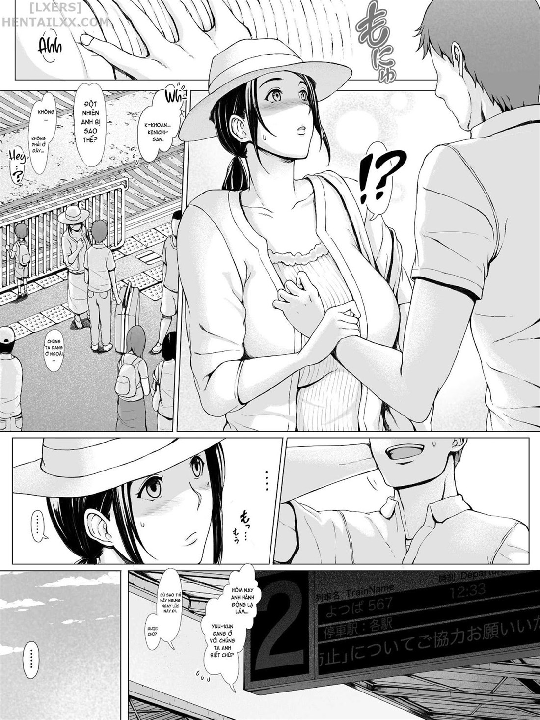 Đọc truyện hentai Hahagui Ottori Okaasan ga Toshishita Yarichin ni Nerawareru Toki - Chap 1B