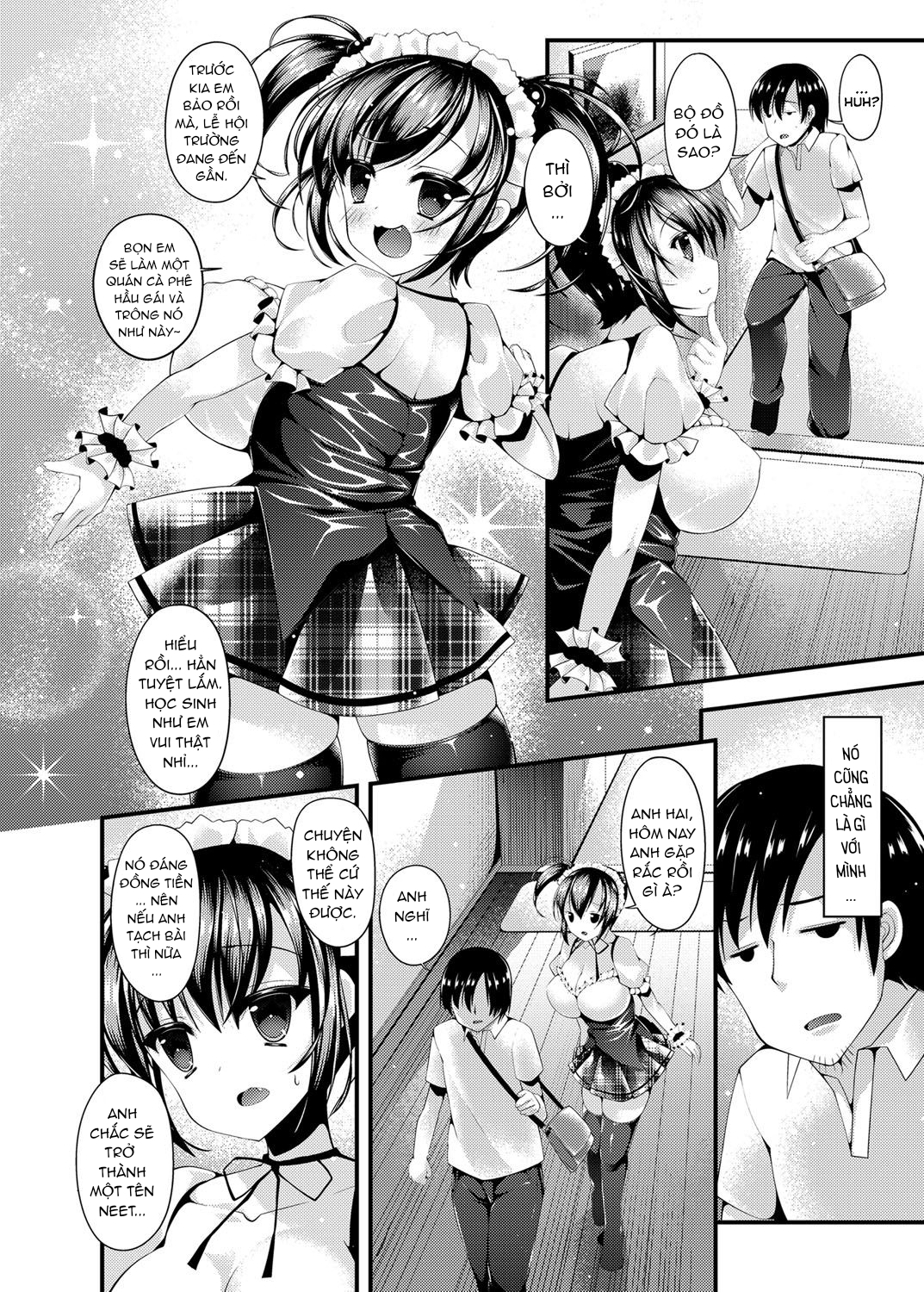 Đọc truyện hentai Maid Sugata no Bakunyuu Imouto ni Nazo no Drink de Kyousei Hatsujou Saserareru Boku - Oneshot