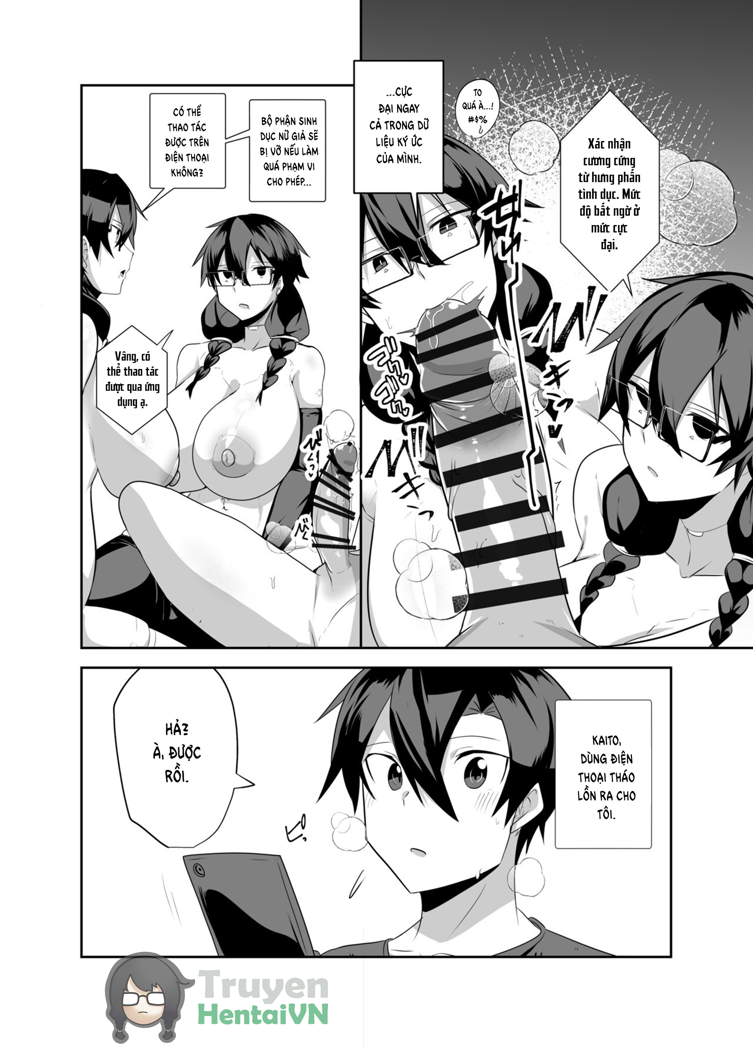 Đọc truyện hentai Android no Osananajimi Tachi to Chitsu Onahoecchi Suru Hanashi - oneshot