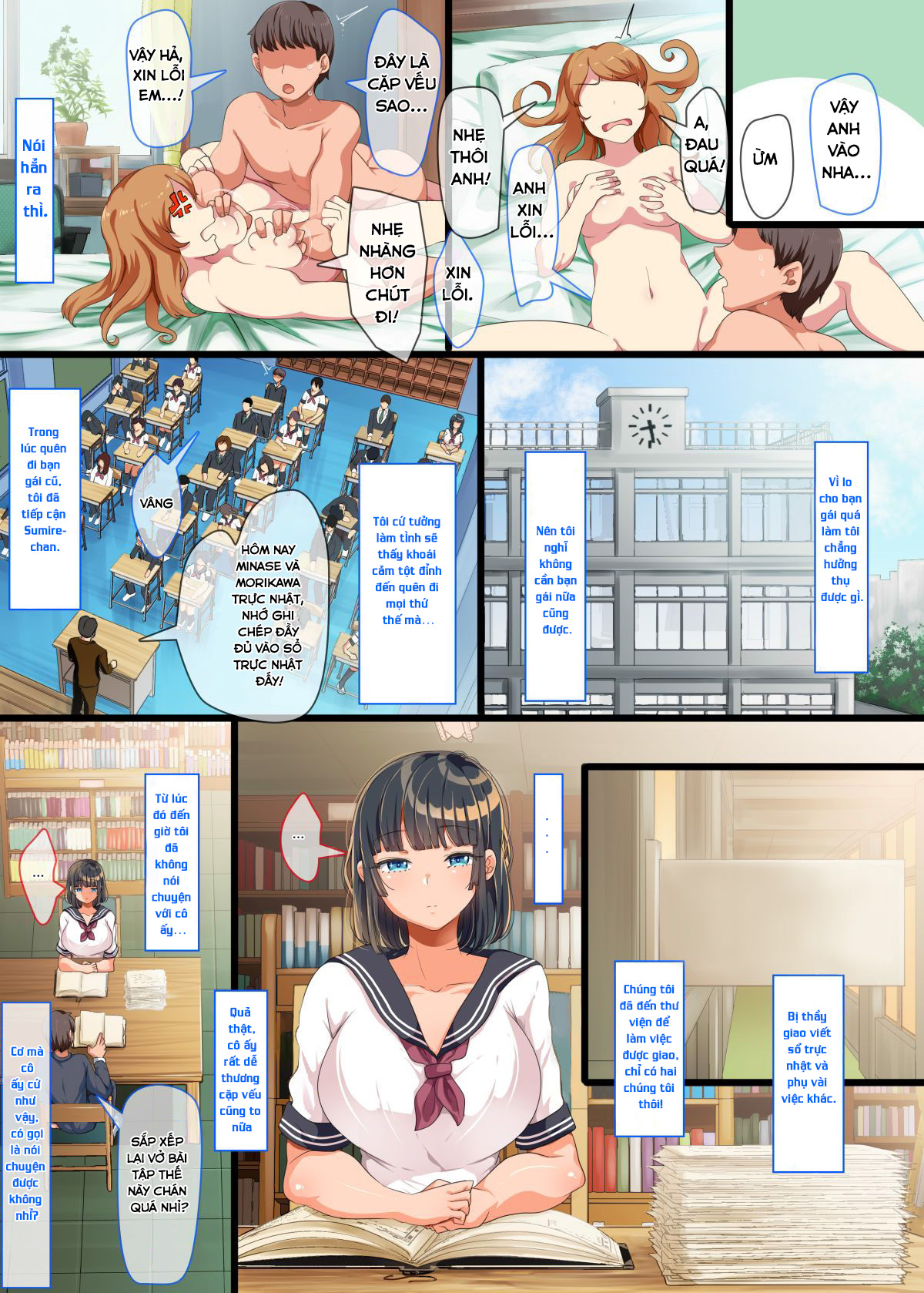 Đọc truyện hentai Onaji Class ni Natta Muboubi Muteikou Kyonyuu Bishoujo Sumire-chan ni Yaritai Houdai na Shingakki - Chap 1