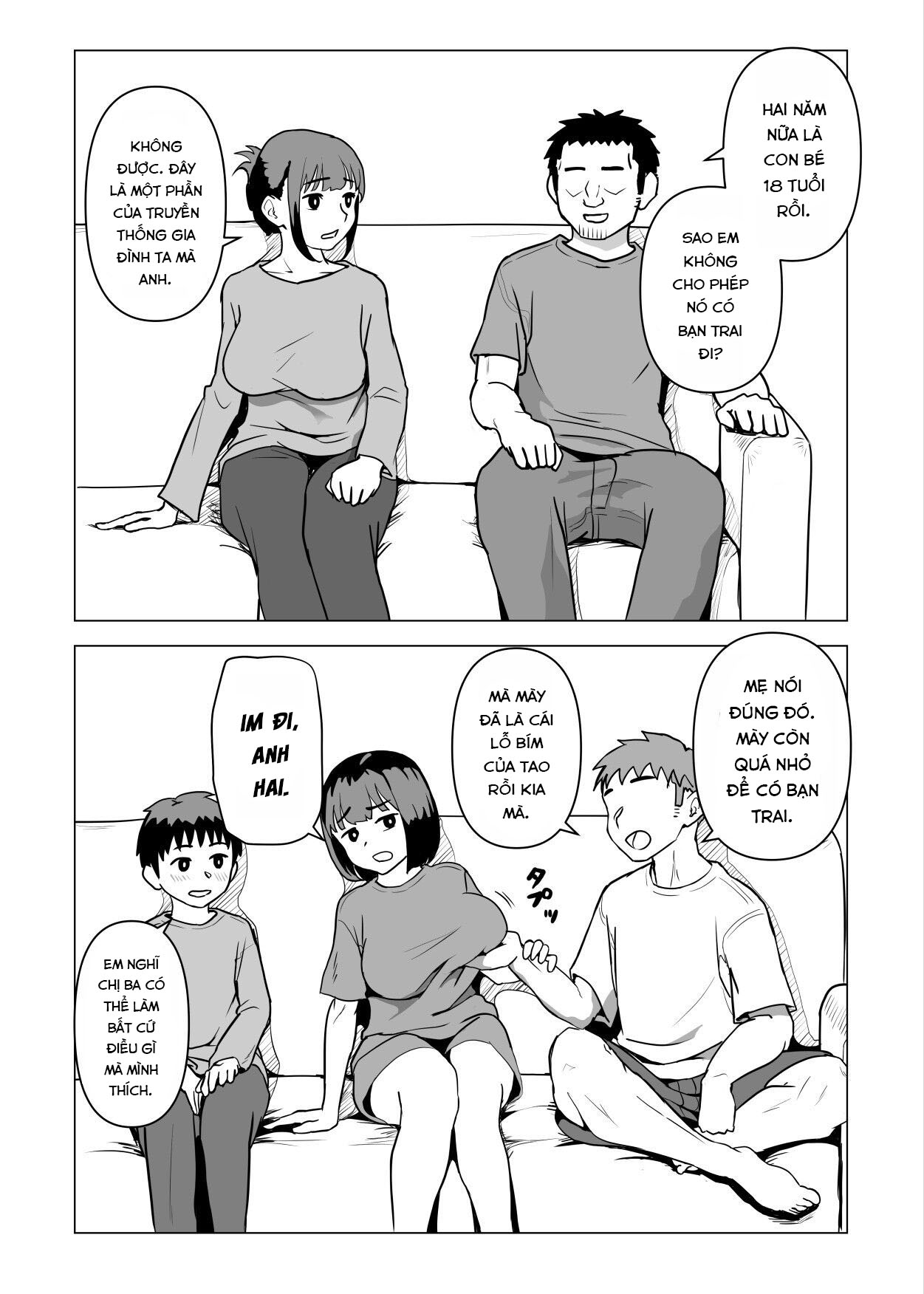 Đọc truyện hentai Việc có một gia đình ở nhà là điều bình thường (loạn luân) - Chap 3