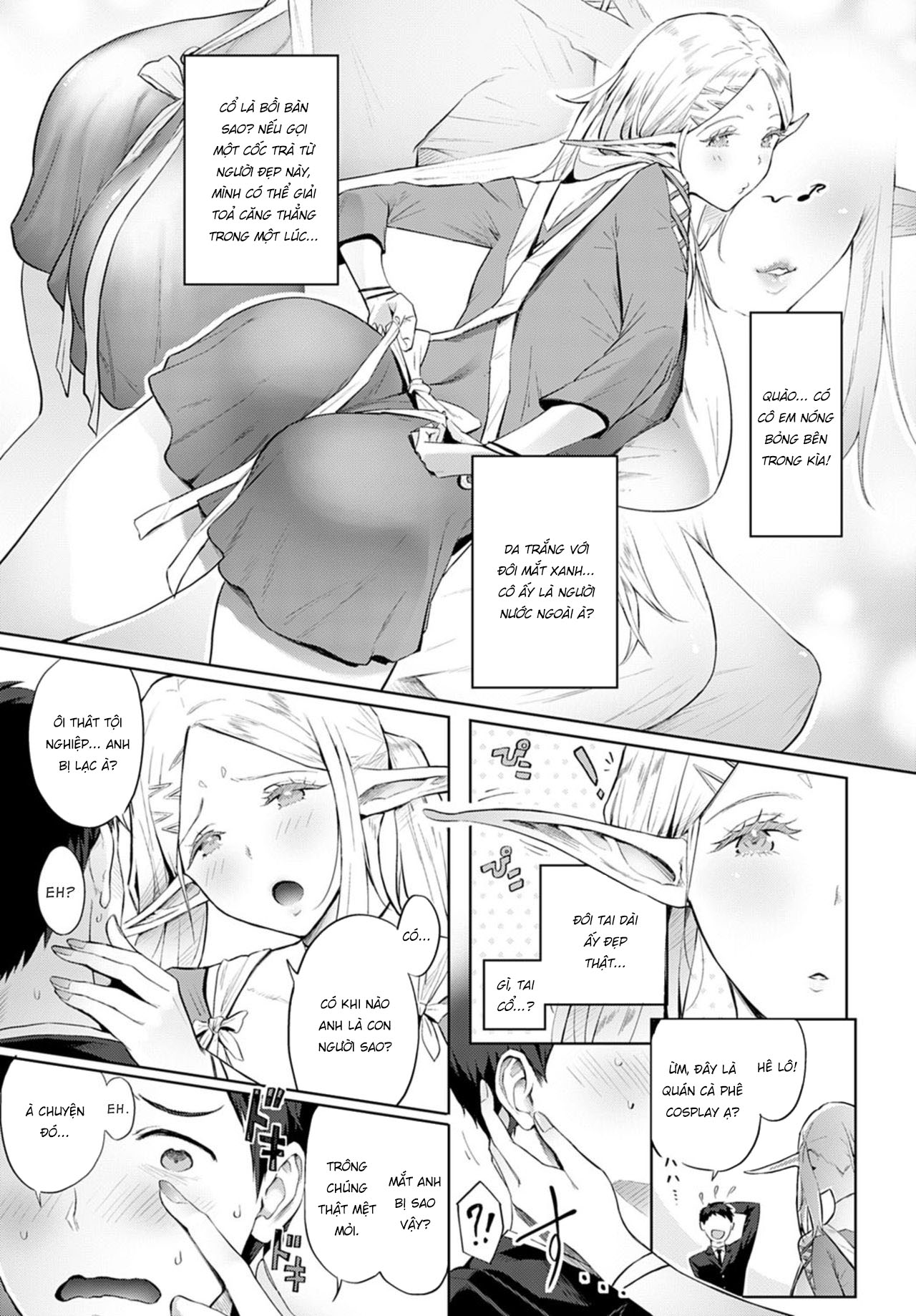Đọc truyện hentai Công ơn giải toả căng thẳng của hai chị Elf - Oneshot