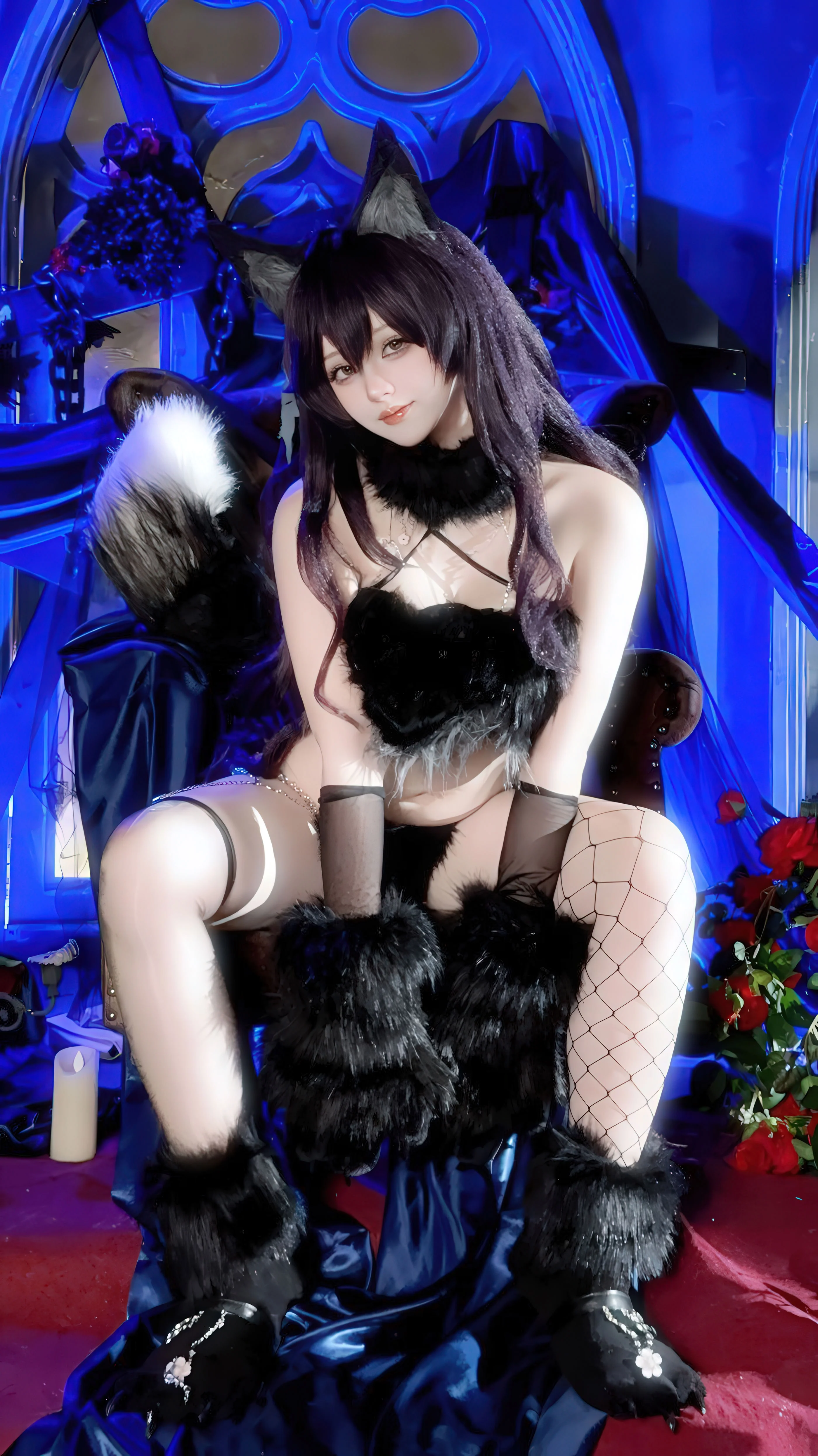 Đọc truyện hentai Tuyển tập Albums siêu phẩm Cosplay - Chap 1344 - Yukako - Azur Lane Atago Werewolf