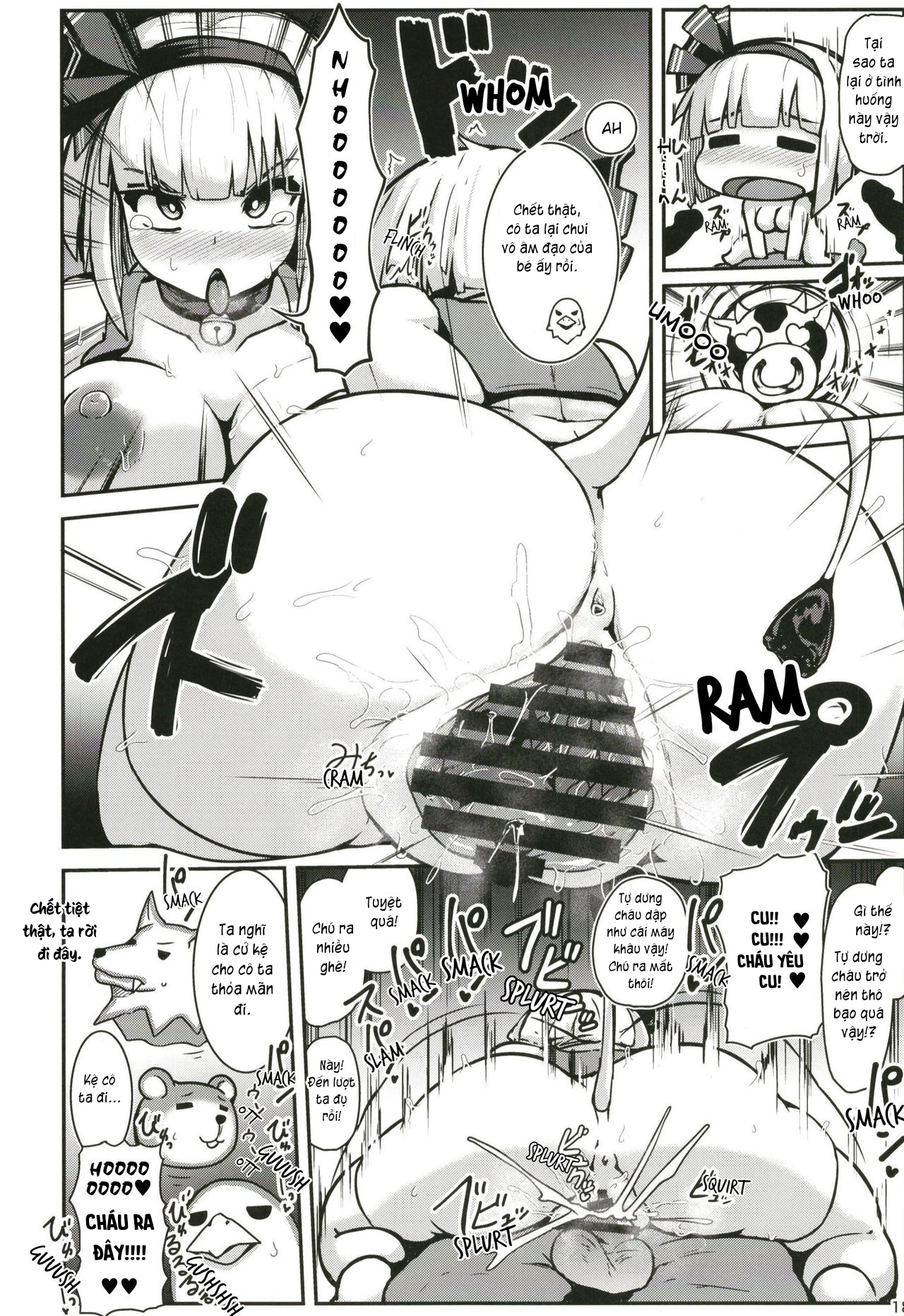 Đọc truyện hentai Hatsujou Nyuugyuu Rei Hyoui!? Dosukebe Bakunyuu Youmu Kenzan!! - Oneshot.