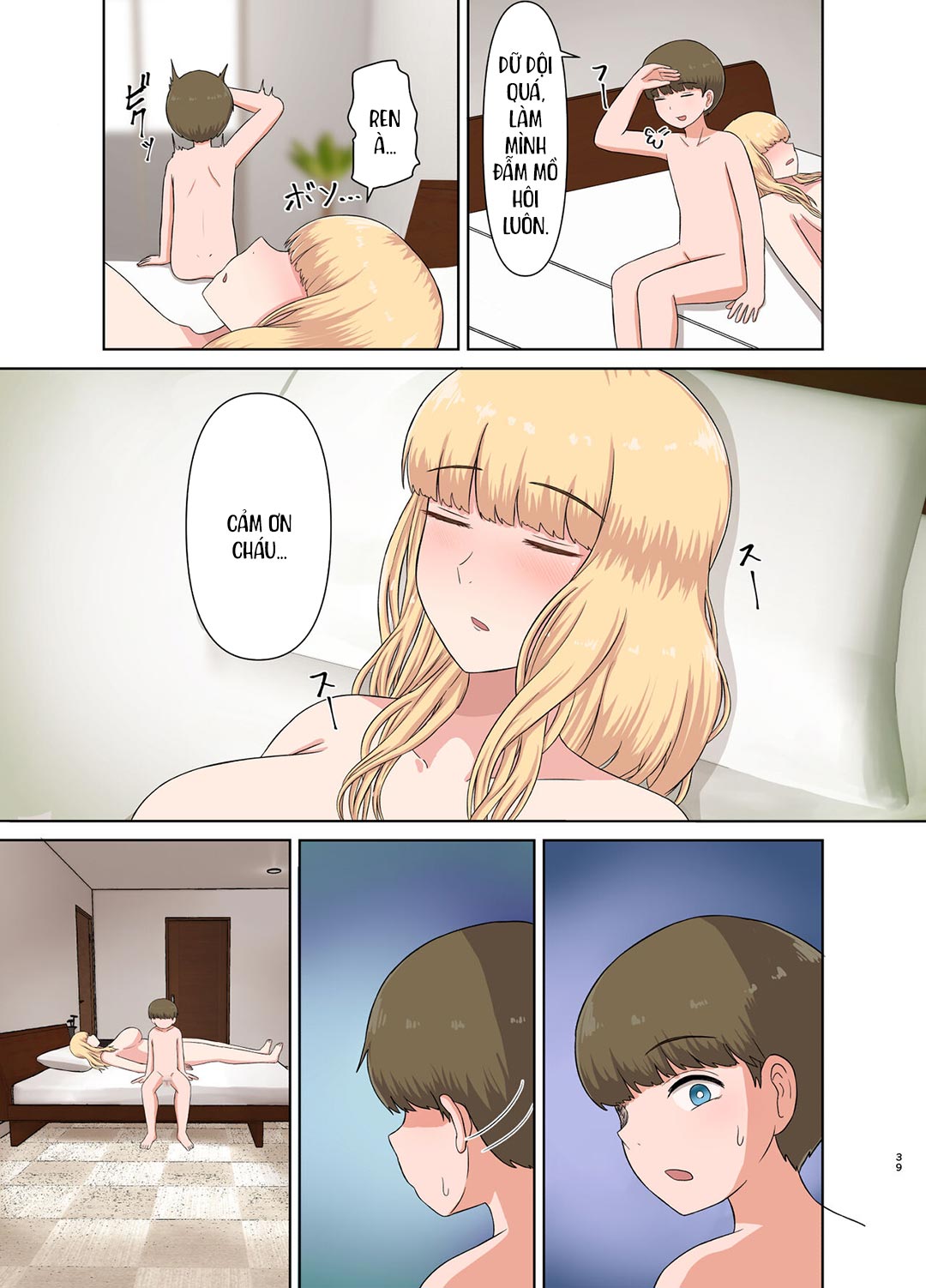 Đọc truyện hentai Hấp diêm người dì tóc vàng đang ngủ say - Oneshot