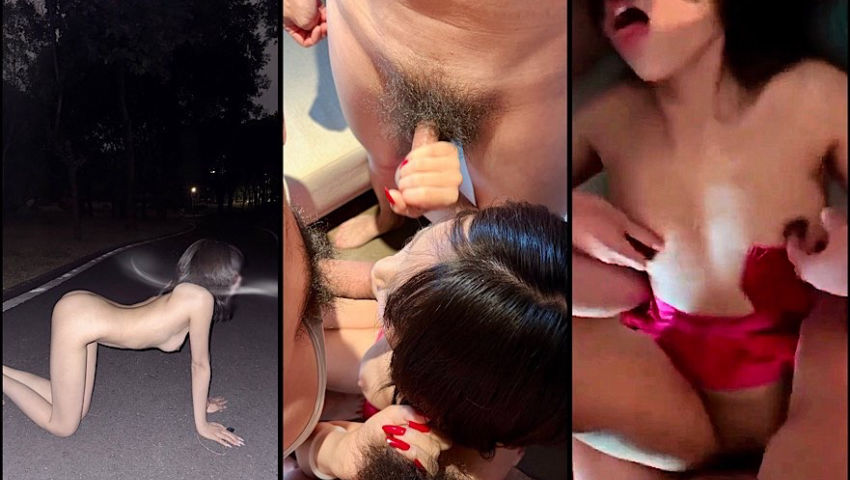 Huấn luyện em chó cái public dạo phố đêm và some chịch tập thể