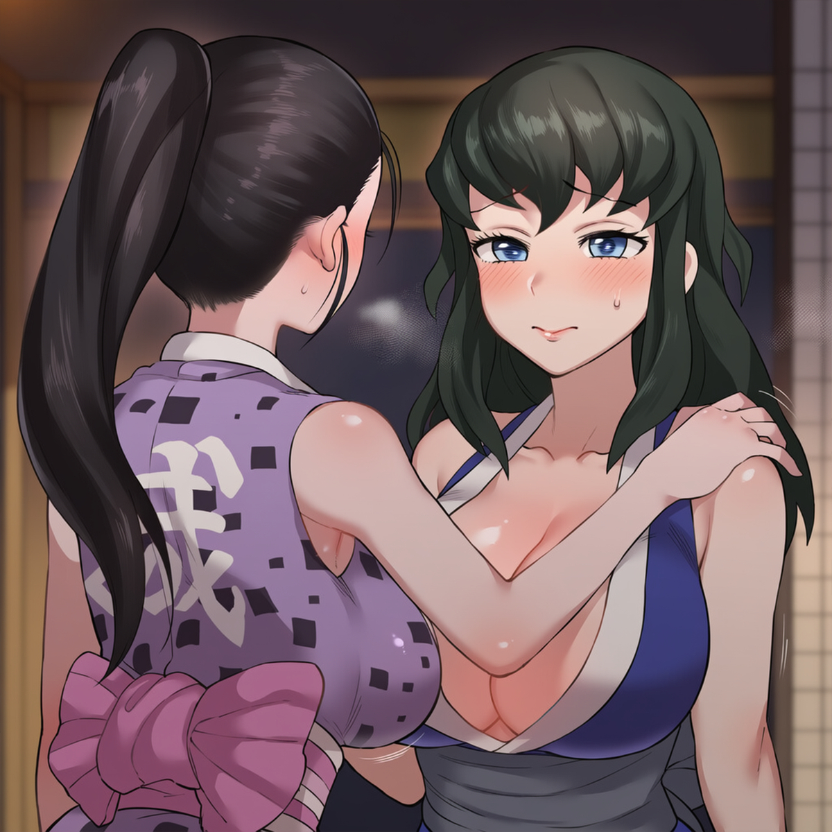 Đọc truyện hentai Tuyển tập Albums Art hentai - Chap 691 - Uzui Tengen's Wives Vs Gyuutarou