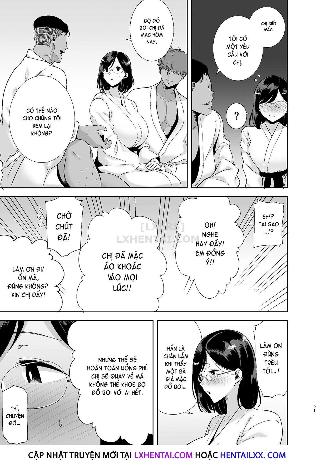 Đọc truyện hentai Natsuzuma ~Natsu, Ryokan, Nanpa Otoko-Tachi Ni Ochita Tsuma~ - Chap 1 - Có che