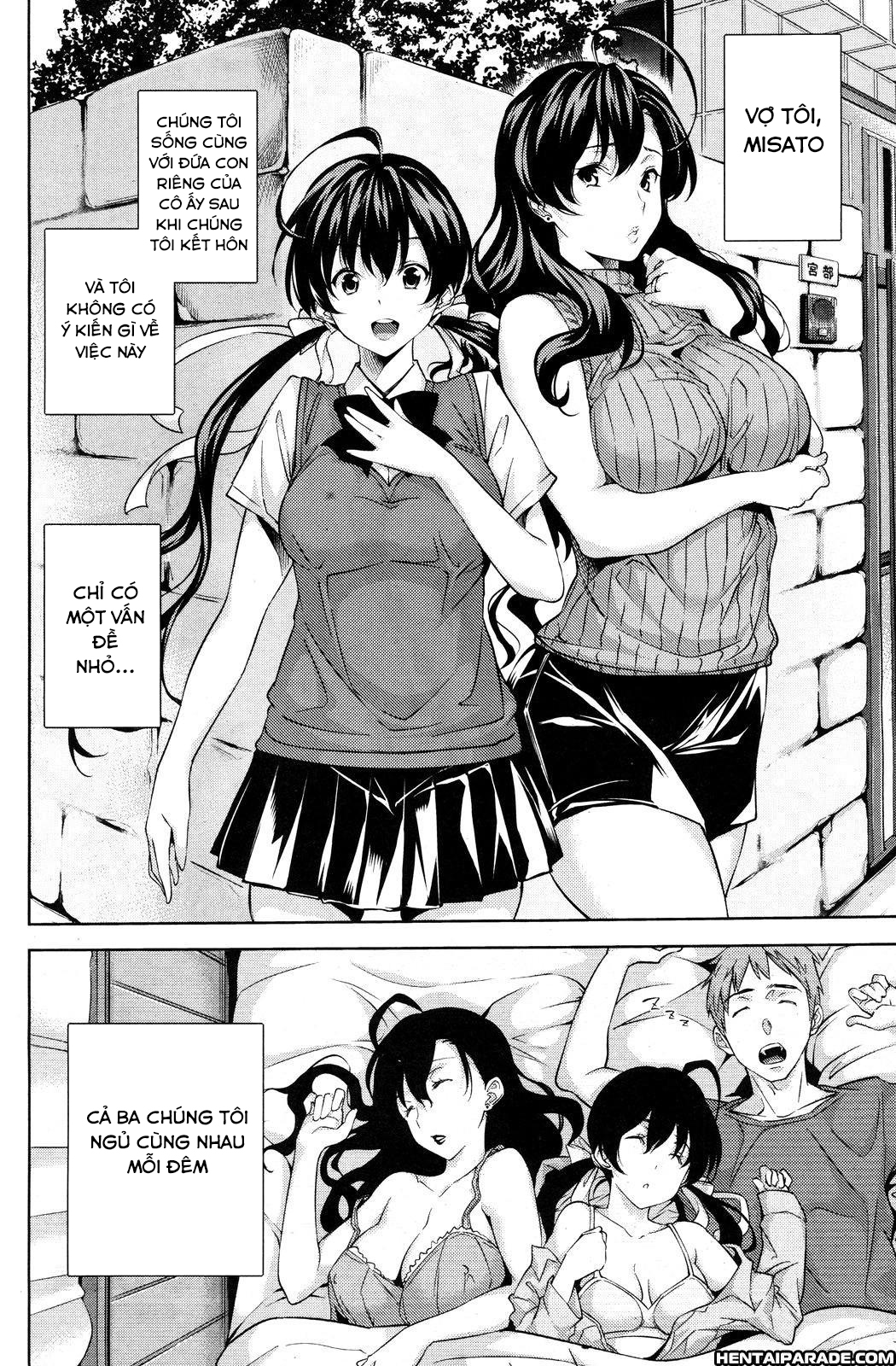 Đọc truyện hentai Happy Family Sleep - OneShot