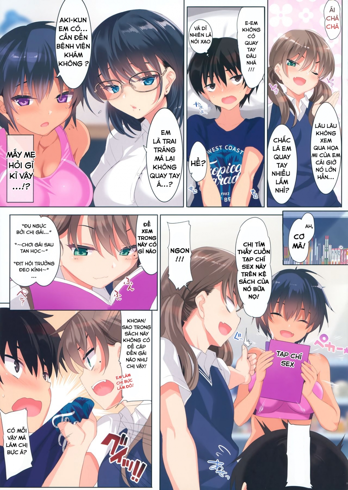 Đọc truyện hentai Three Sister's Harem - Oneshot