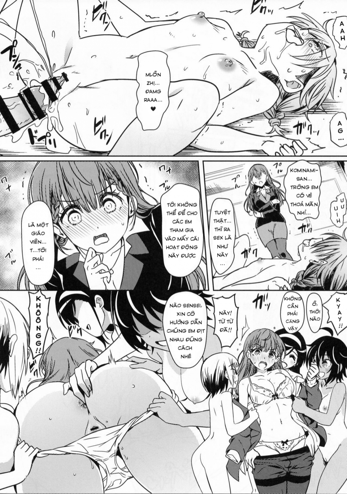 Đọc truyện hentai Chúng tôi éo thể học vì bị thôi miên (Bokutachi wa Benkyou ga Dekinai) - Oneshot