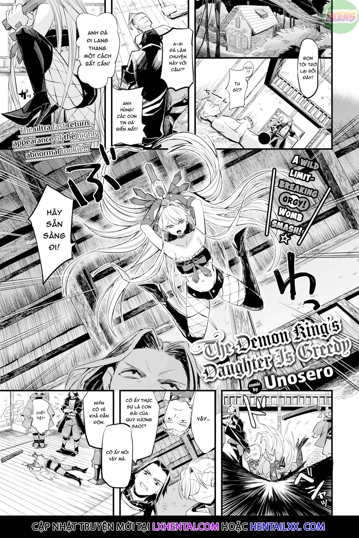 Đọc truyện hentai Con gái của Quỷ vương thật tham lam - Oneshot